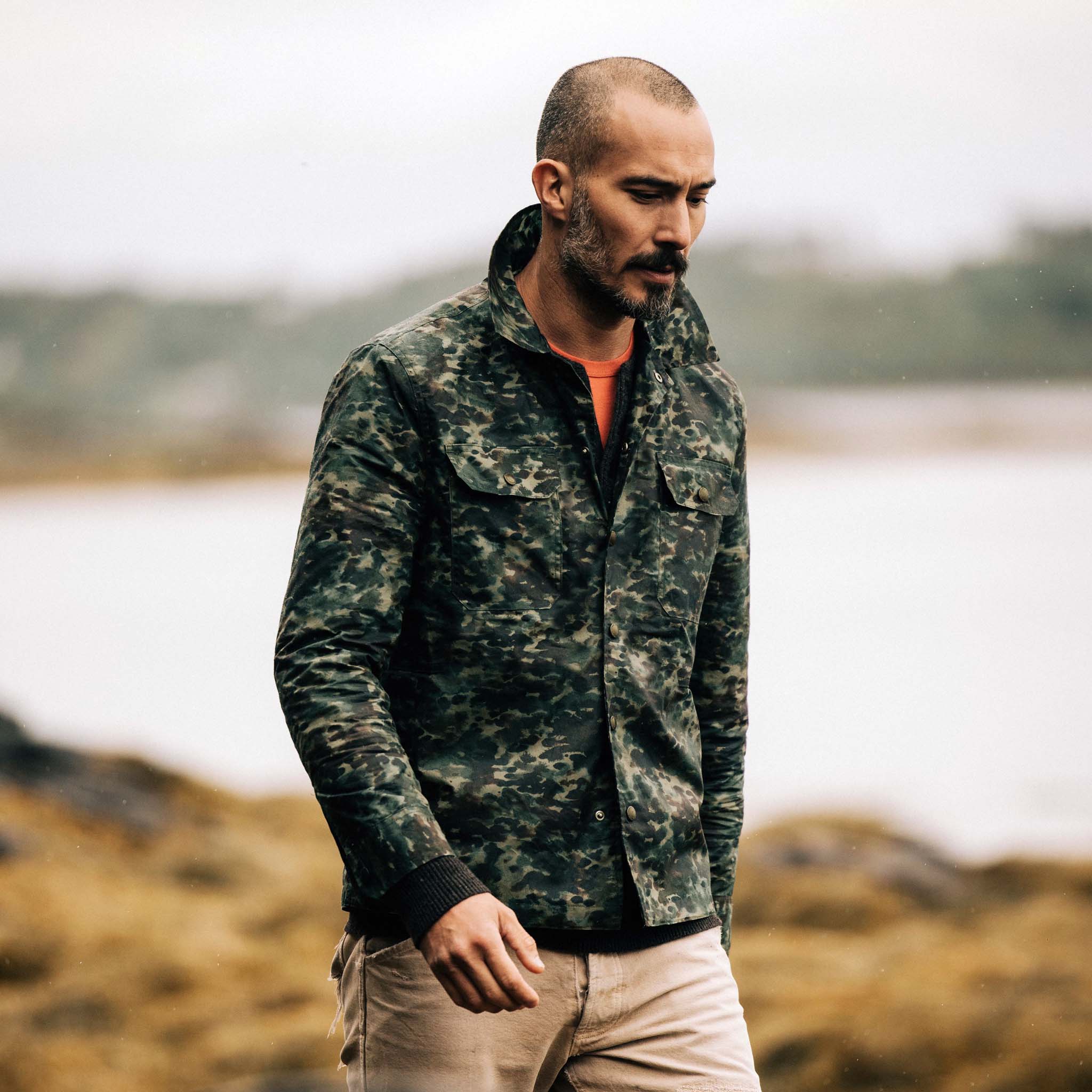 The Venture Jacket in Painted Camo Waxed Canvas - Image 2