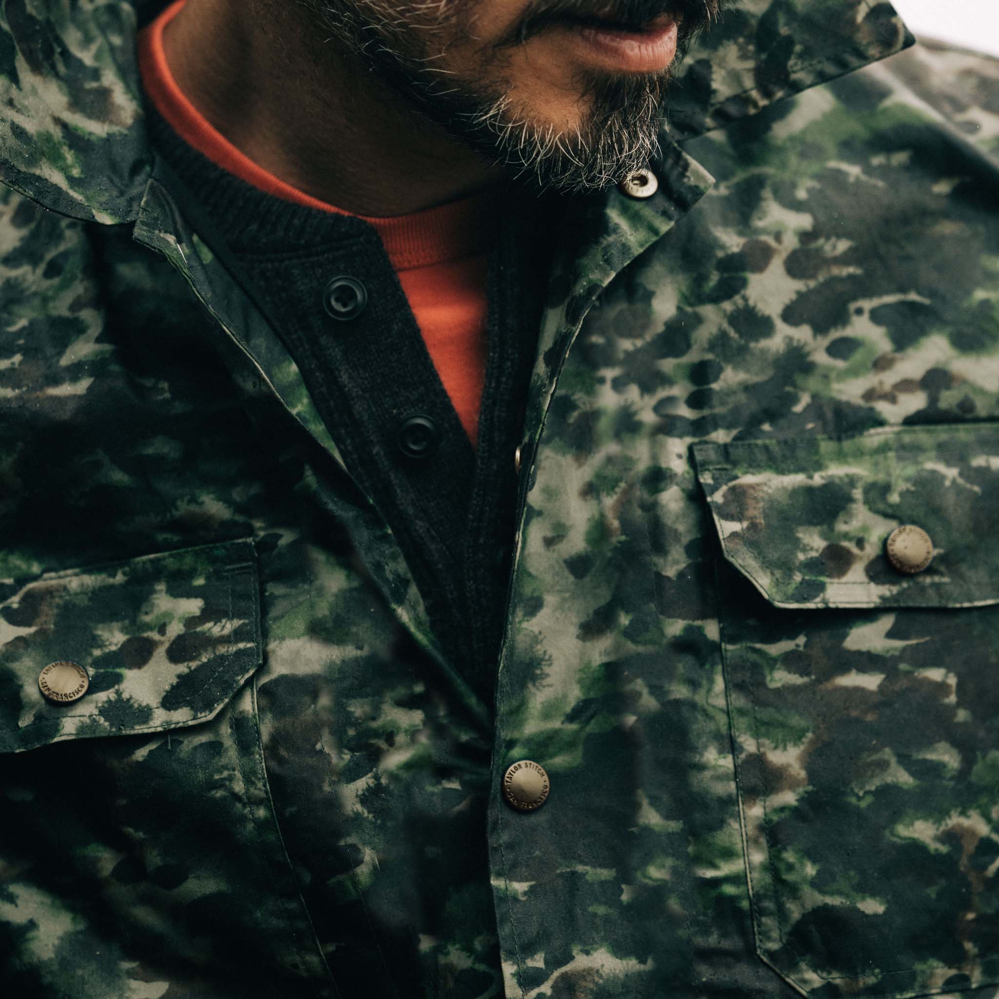 The Venture Jacket in Painted Camo Waxed Canvas - Image 3