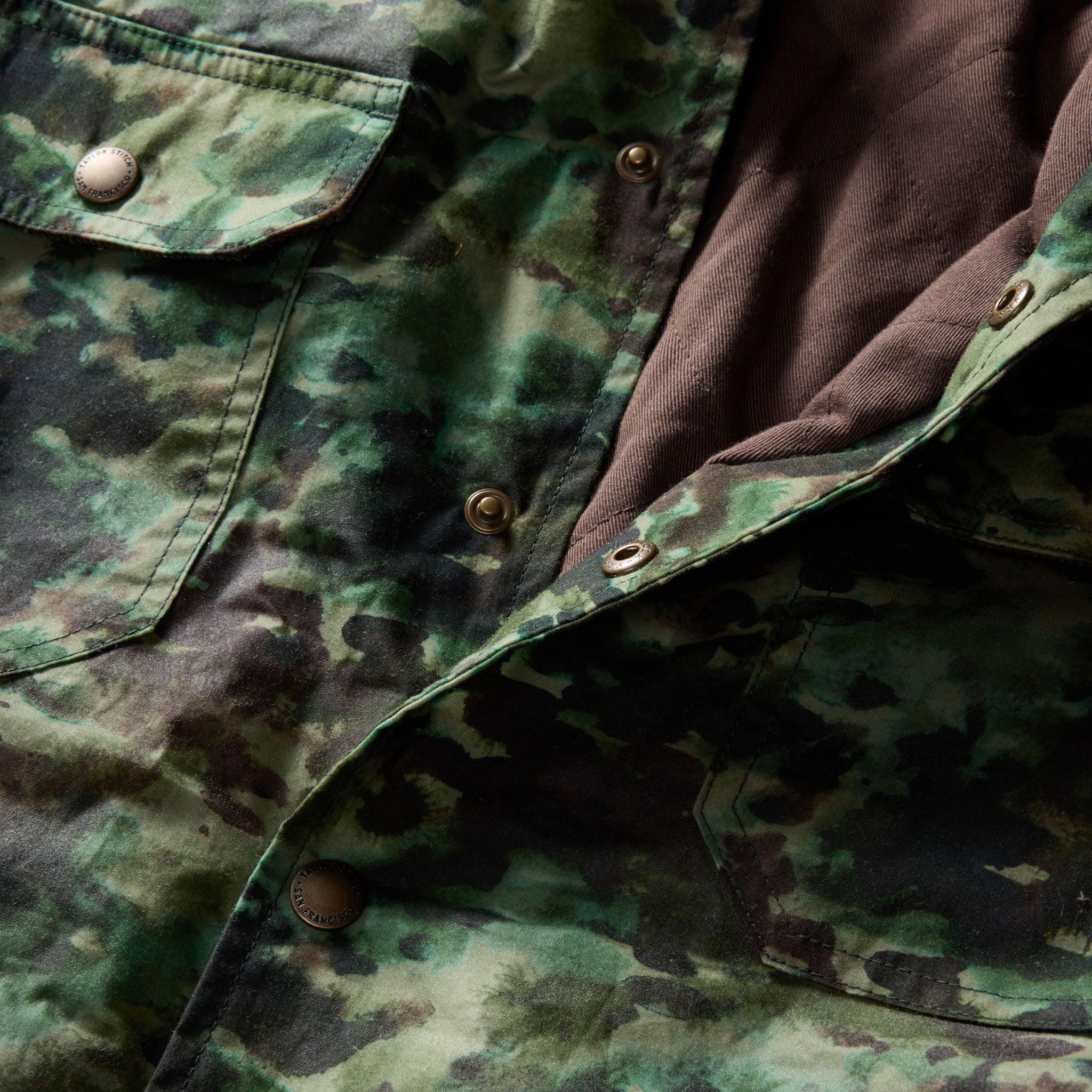 The Venture Jacket in Painted Camo Waxed Canvas - Image 9