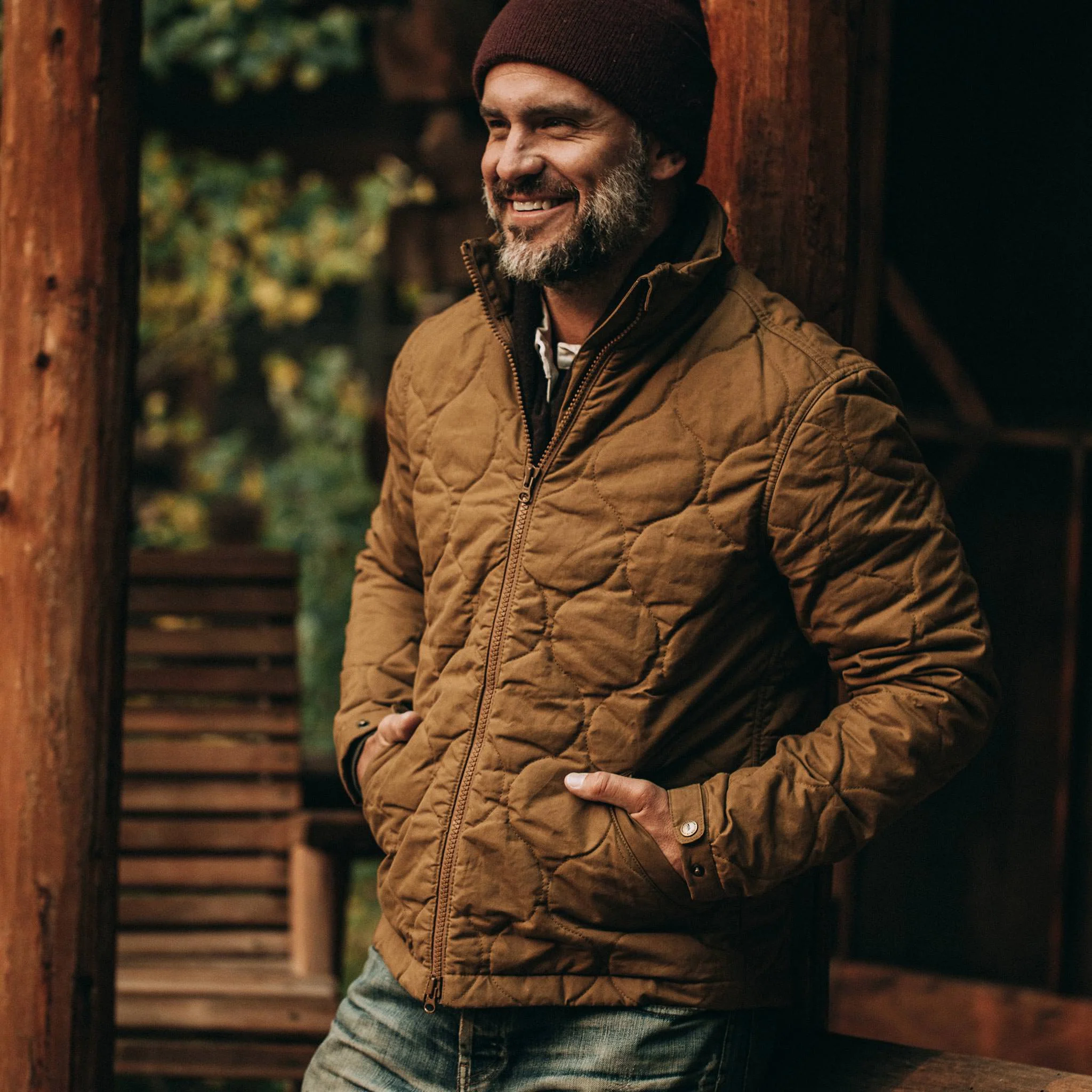 The Vertical Jacket in British Khaki Dry Wax - Image 2