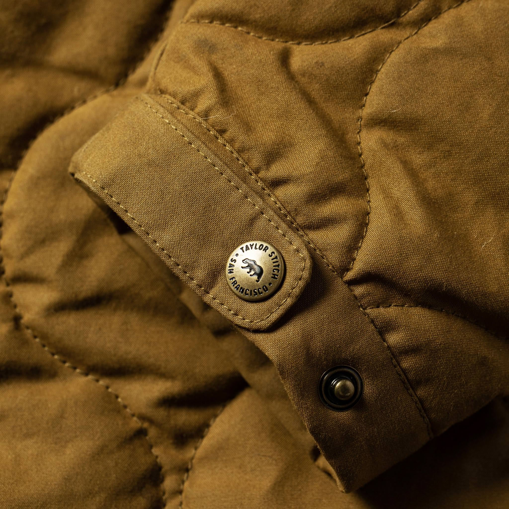 The Vertical Jacket in British Khaki Dry Wax - Image 9