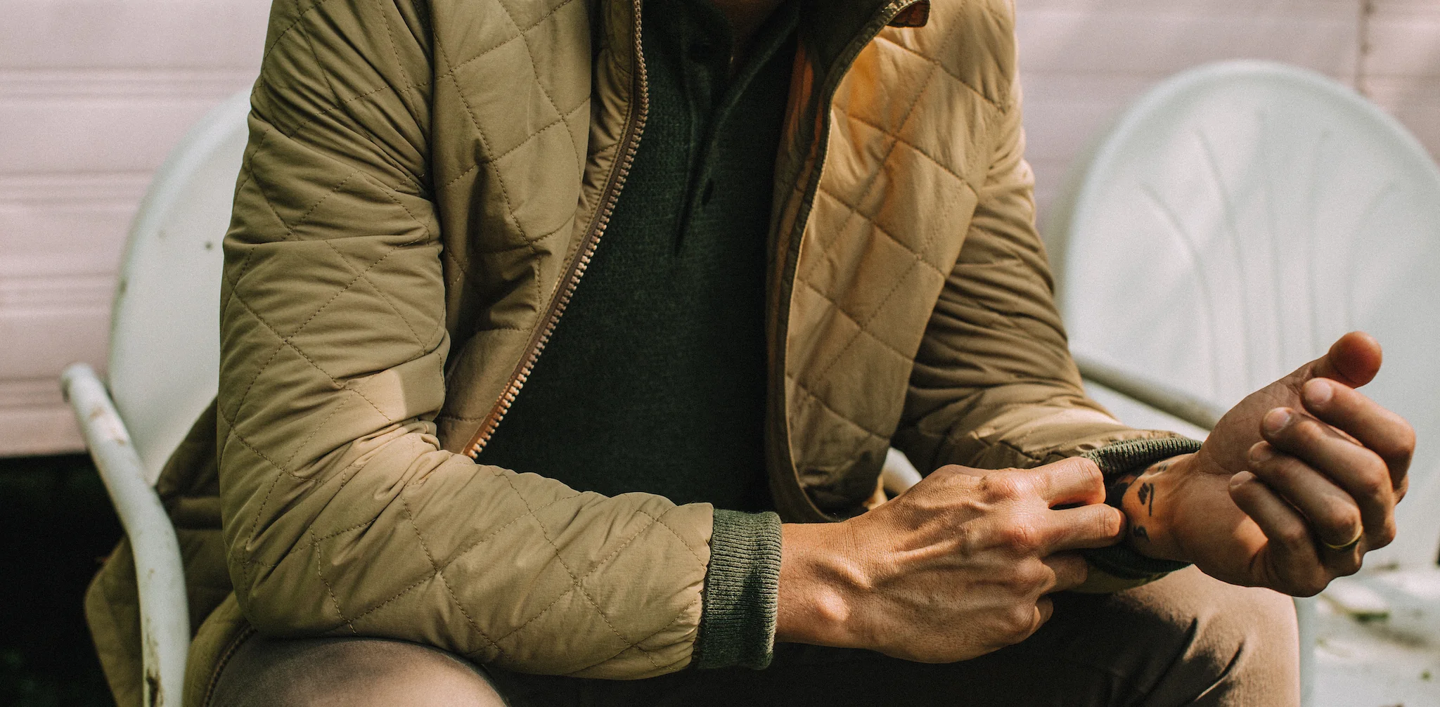 The Vertical Jacket in Khaki - Image 9