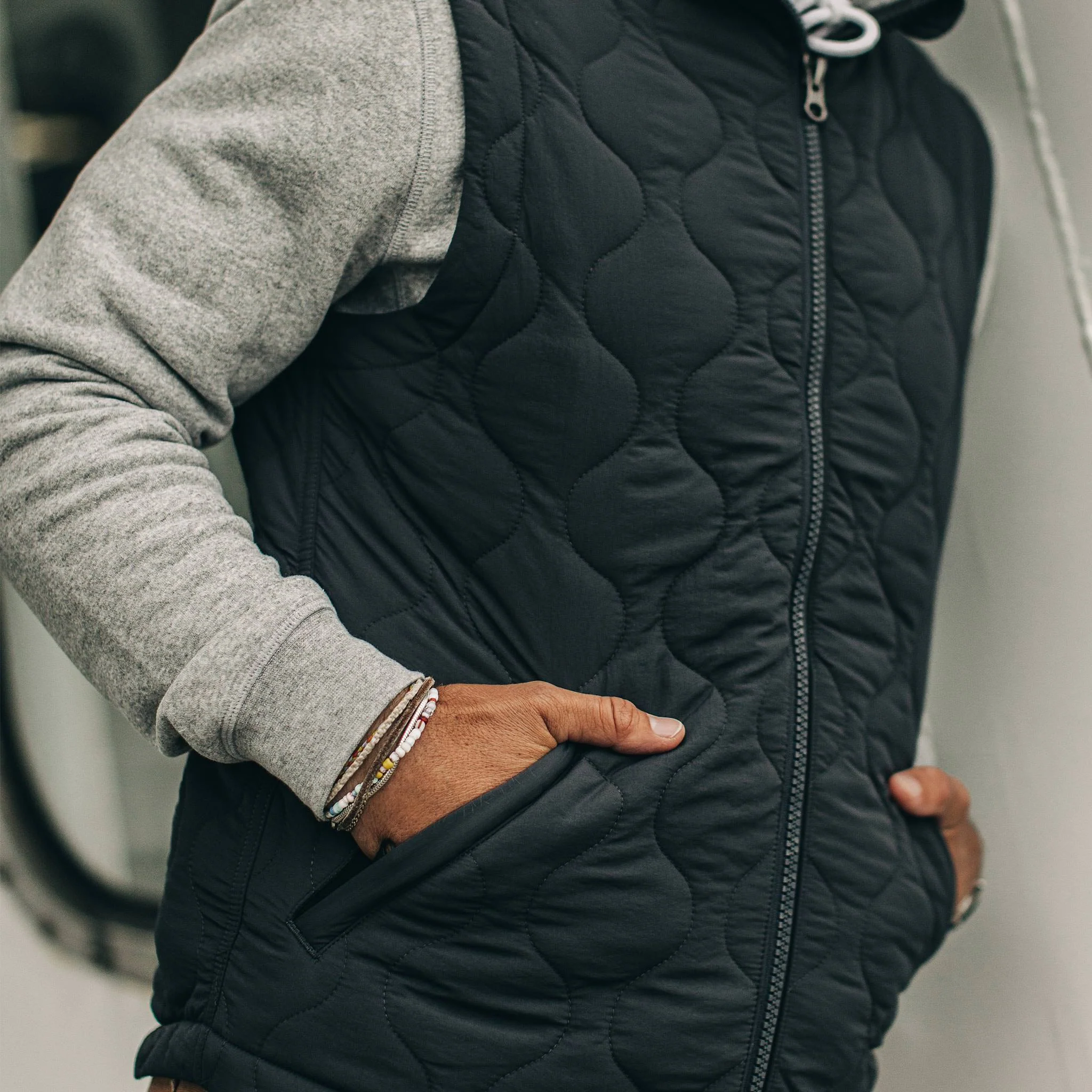 The Vertical Vest in Charcoal - Image 4