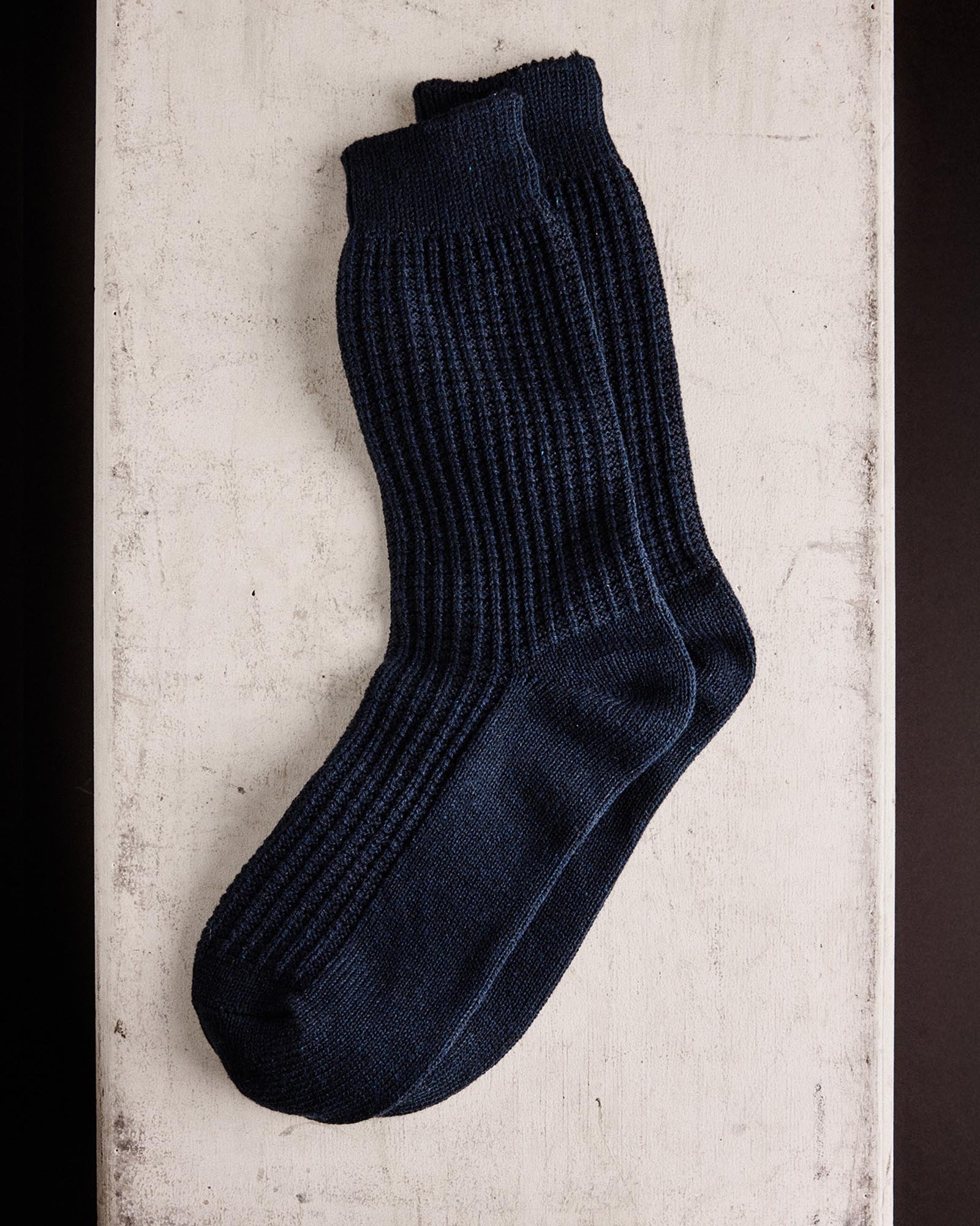 The Waffle Sock in Dark Navy - Image 2