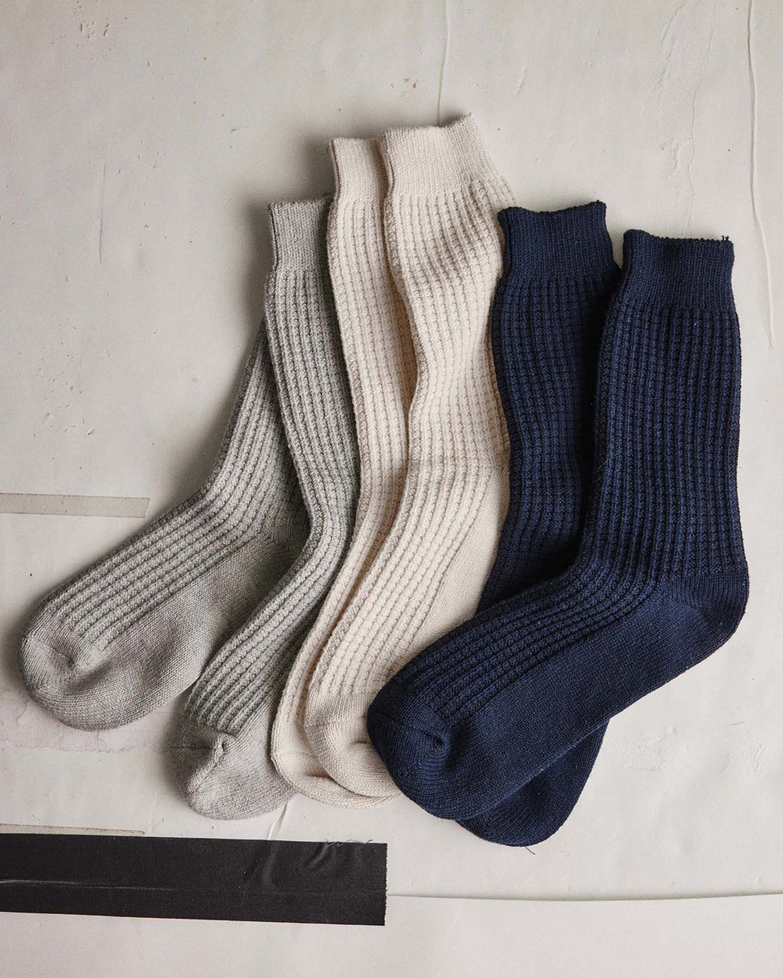 The Waffle Sock in Natural - Image 3