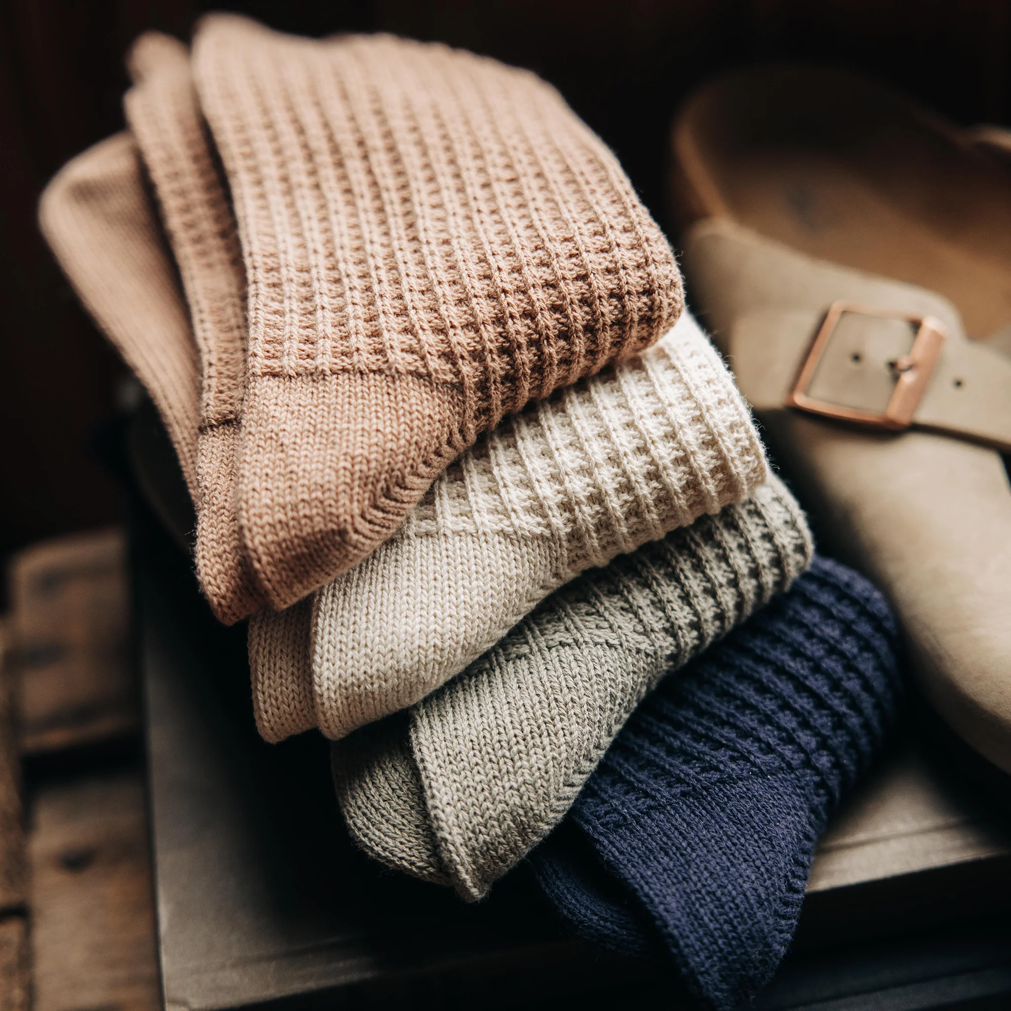 The Waffle Sock in Sagebrush - Image 3