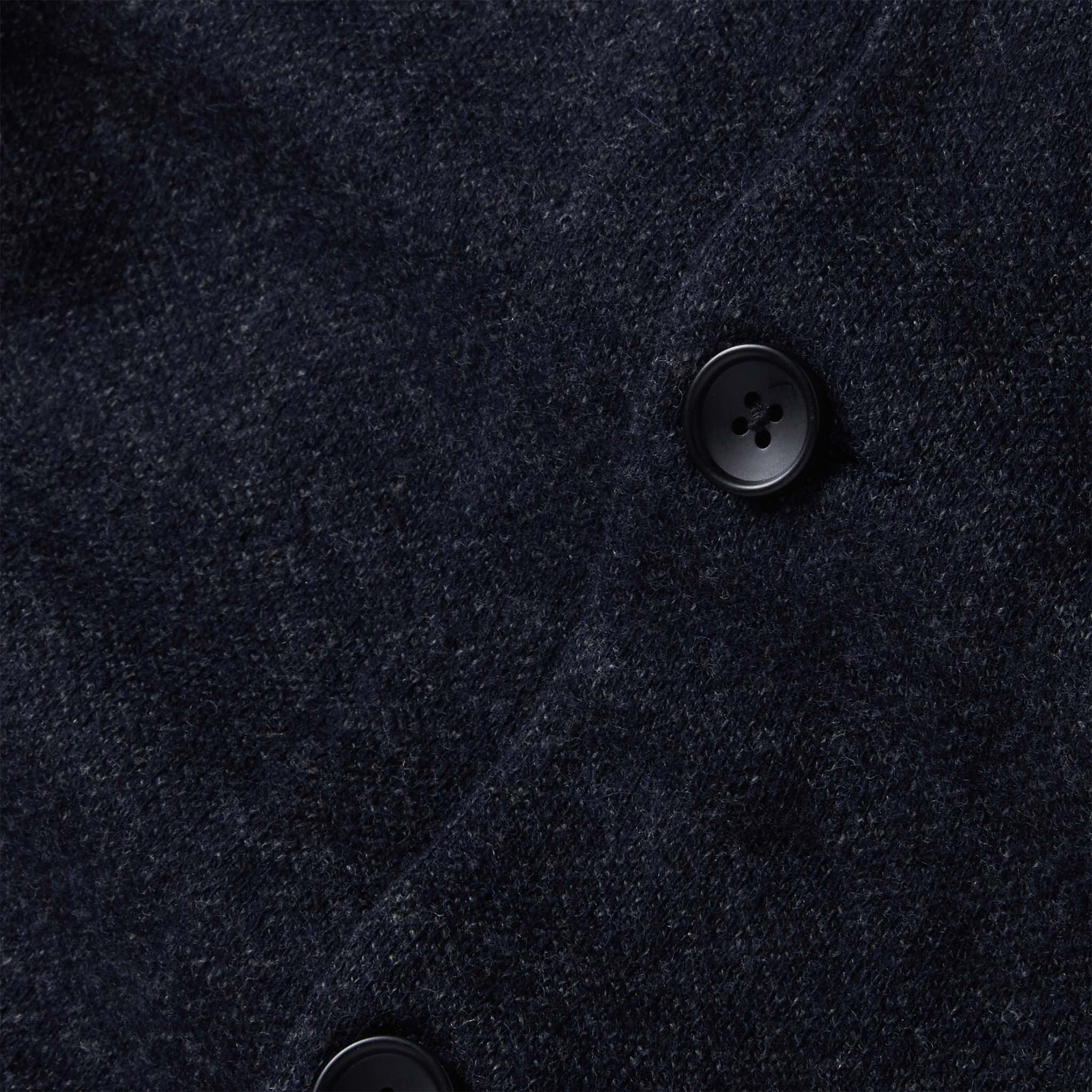 The Weekend Cardigan in Navy Herringbone Wool - Image 7