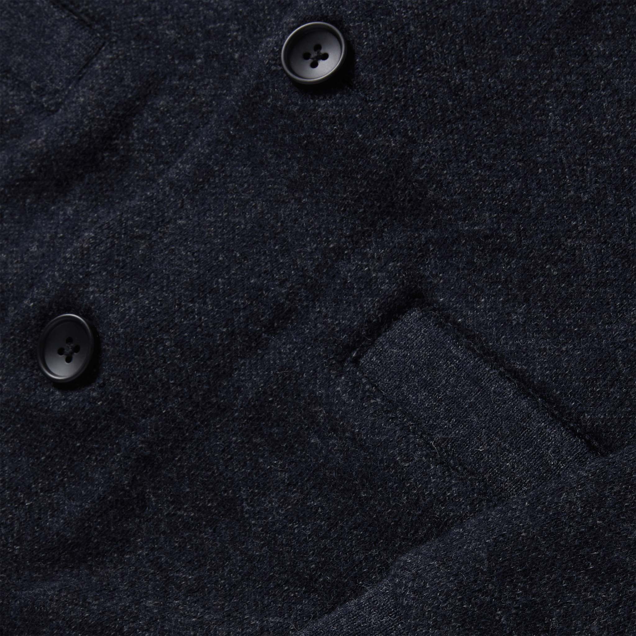 The Weekend Cardigan in Navy Herringbone Wool - Image 8