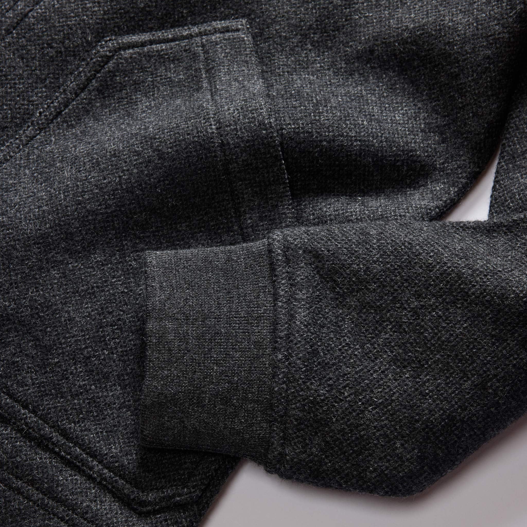 The Weekend Jacket in Charcoal Birdseye Wool - Image 6