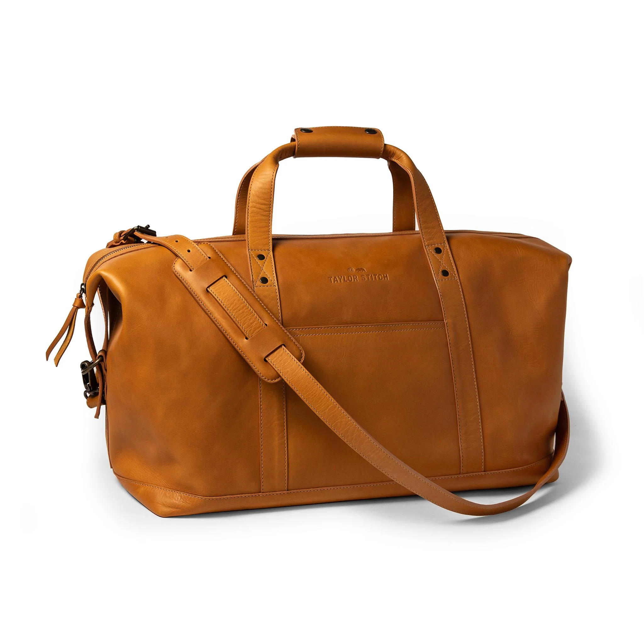 The Weekender Duffle Bag in Saddle Tan