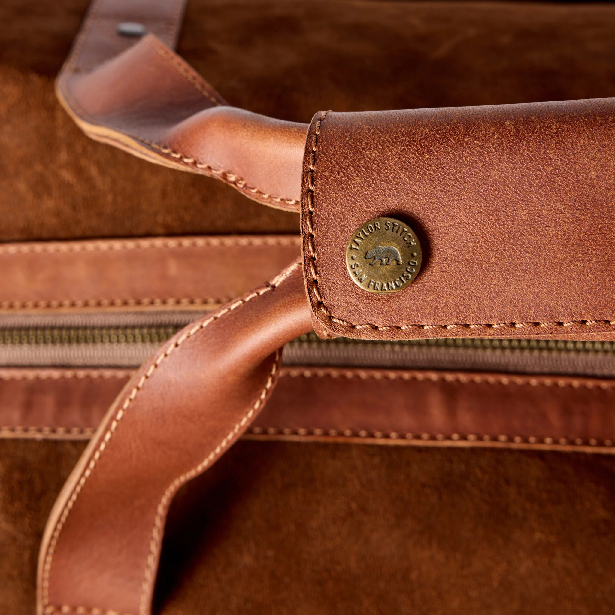 The Weekender Duffle in Chocolate Roughout - Image 10