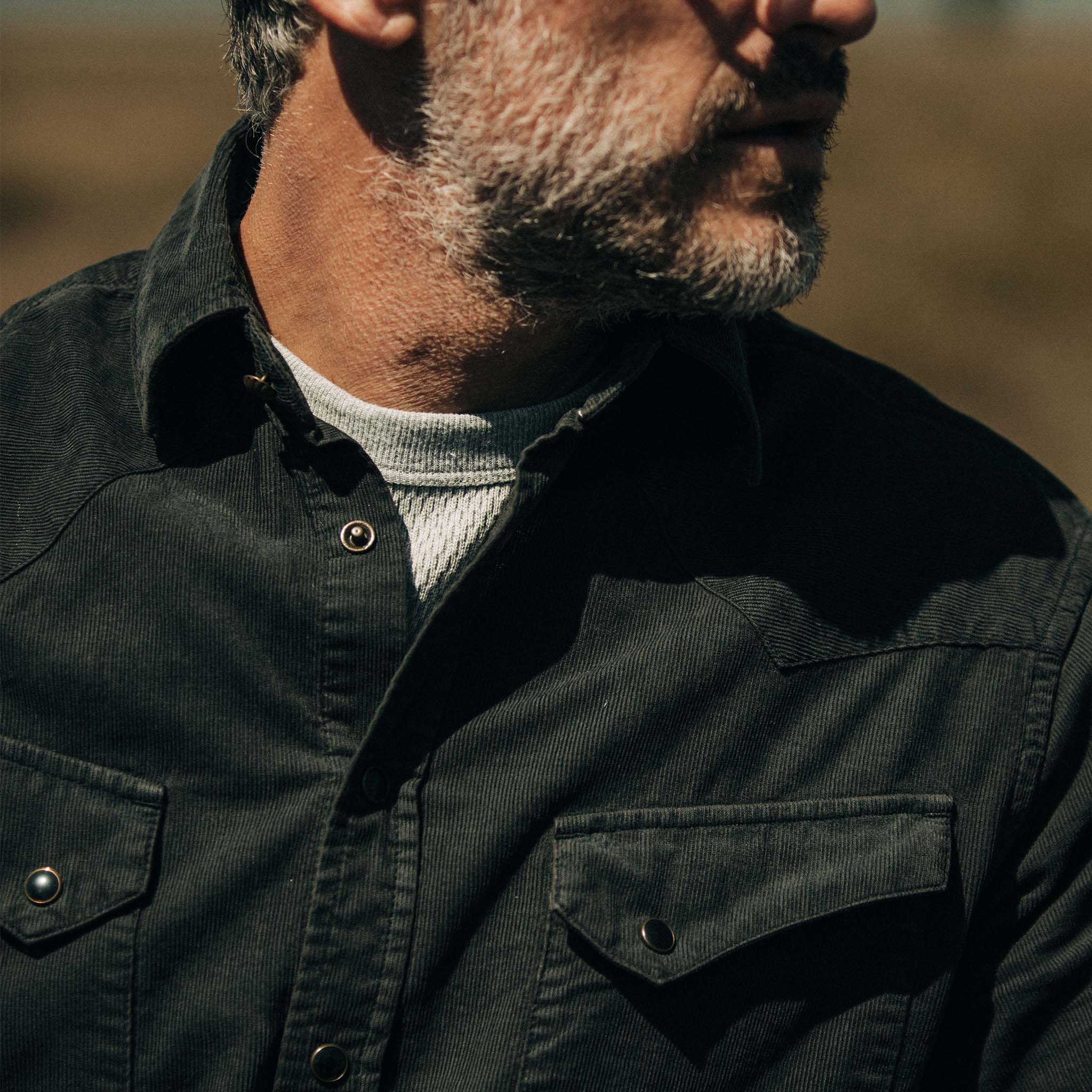 The Western Shirt in Coal Pincord - Image 3