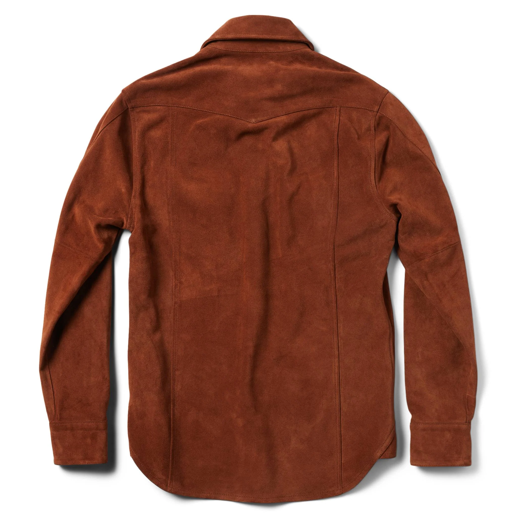 The Western Shirt in Espresso Suede - Image 10