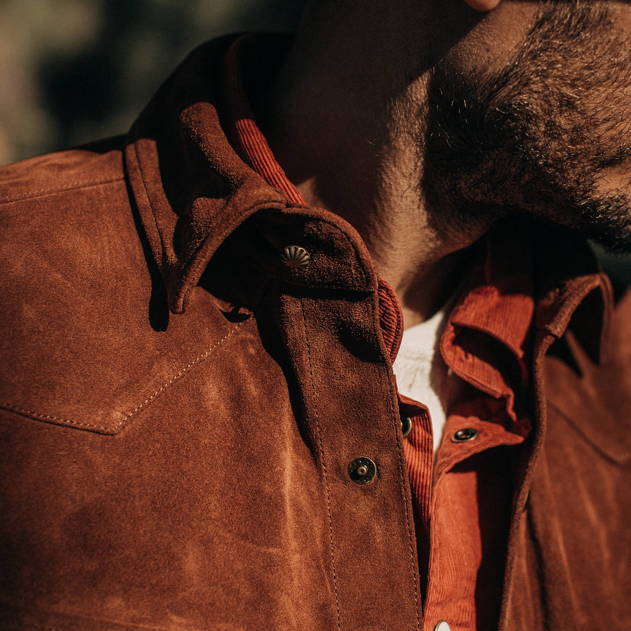 The Western Shirt in Espresso Suede - Image 4