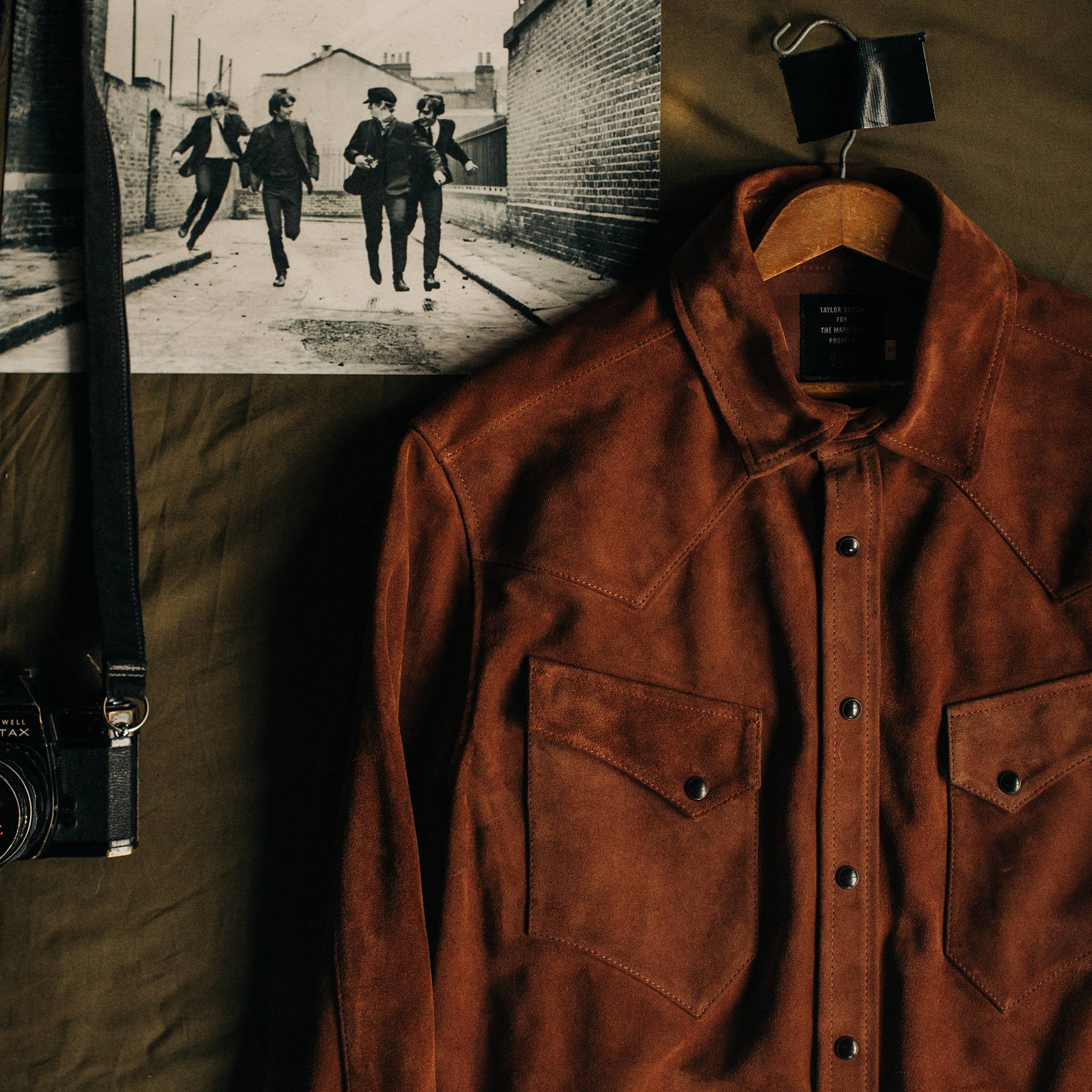 The Western Shirt in Espresso Suede - Image 6