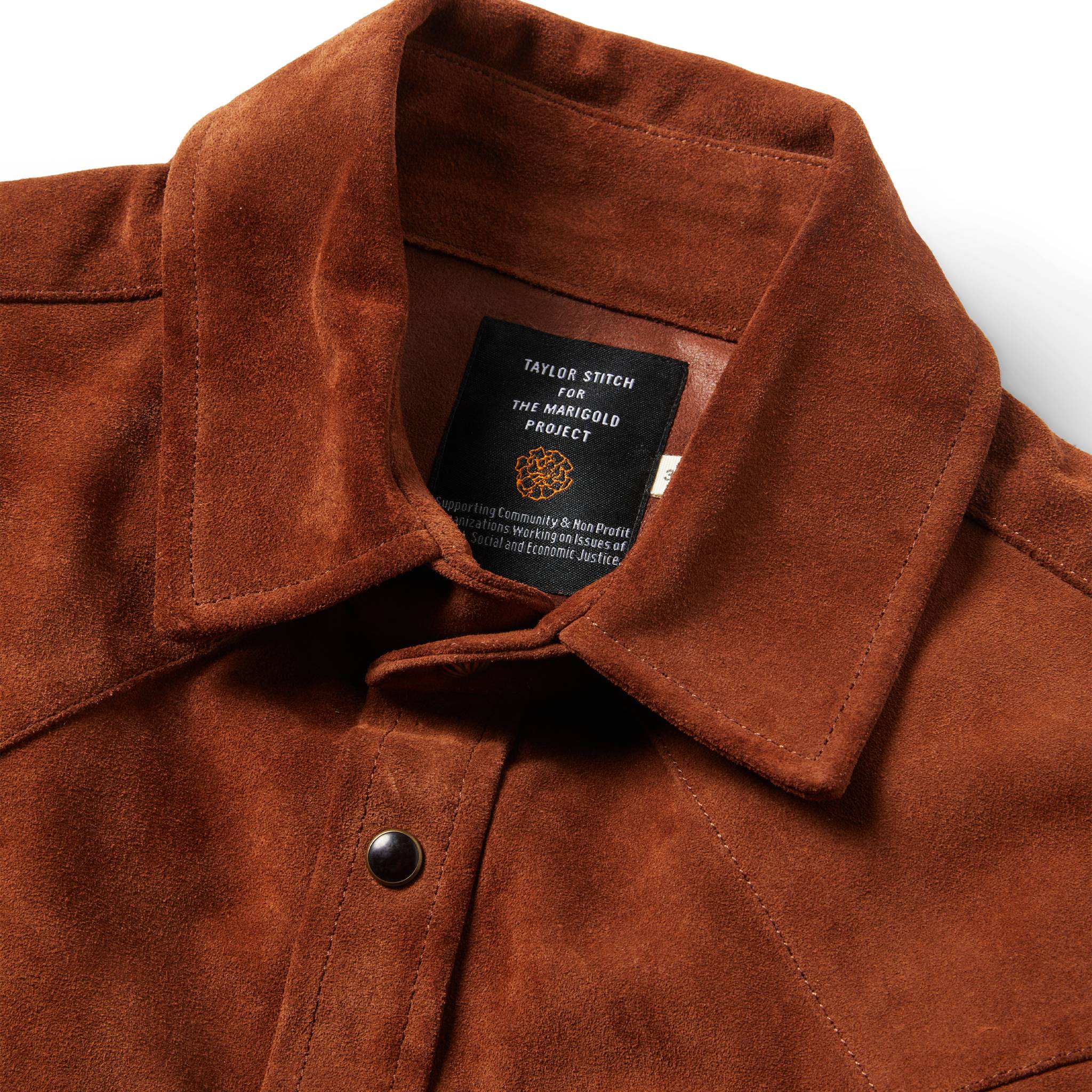 The Western Shirt in Espresso Suede - Image 7