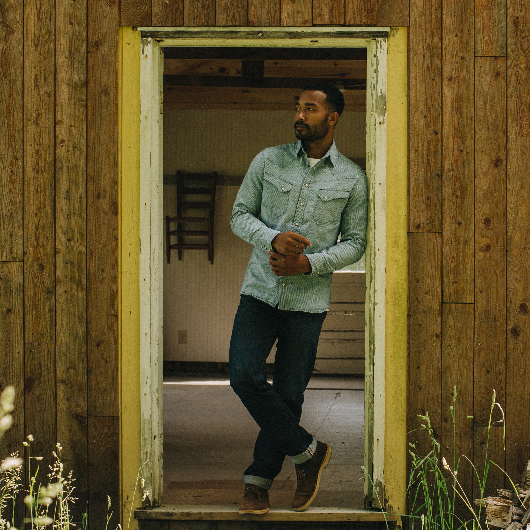 The Western Shirt in Indigo Stripe - Image 3