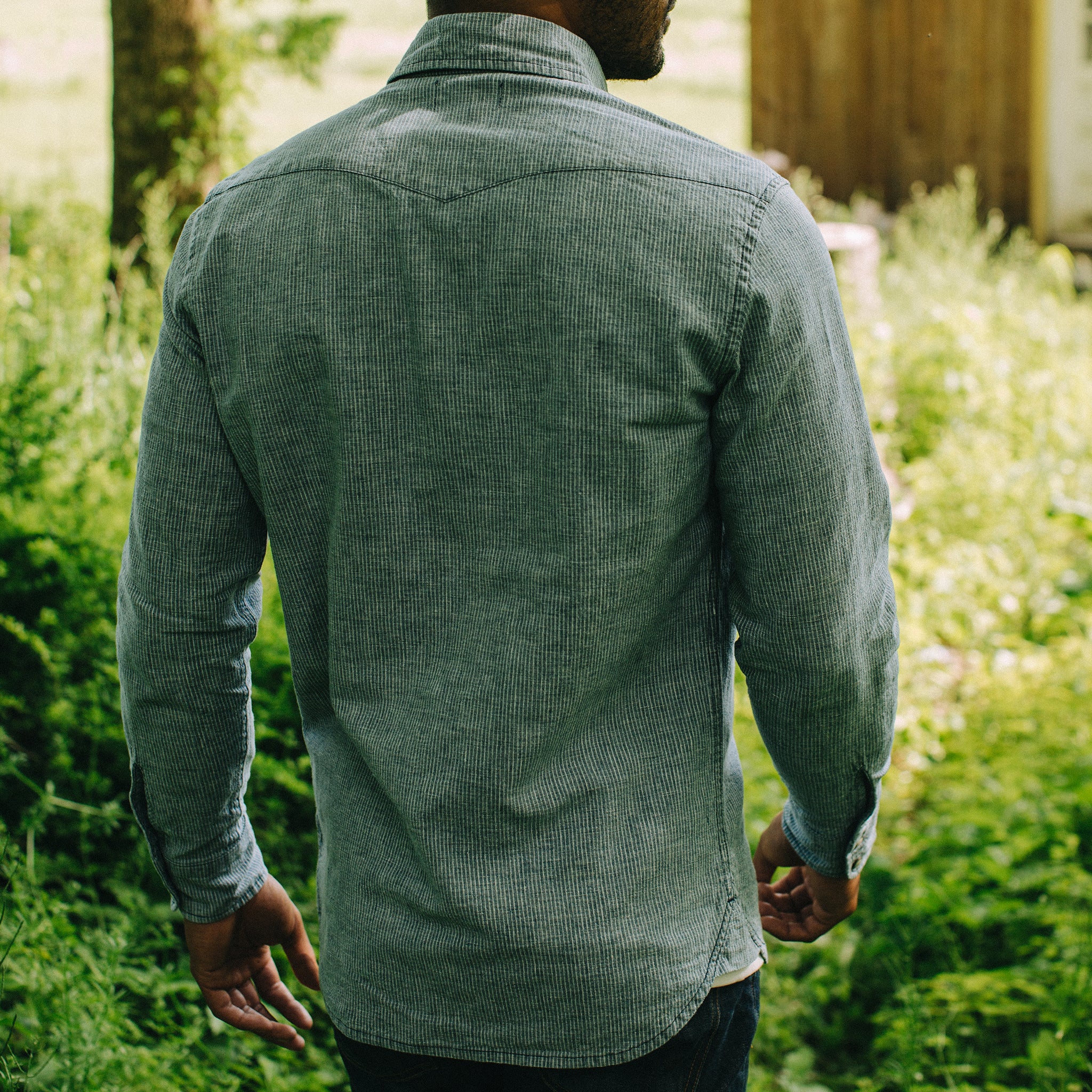 The Western Shirt in Indigo Stripe - Image 4