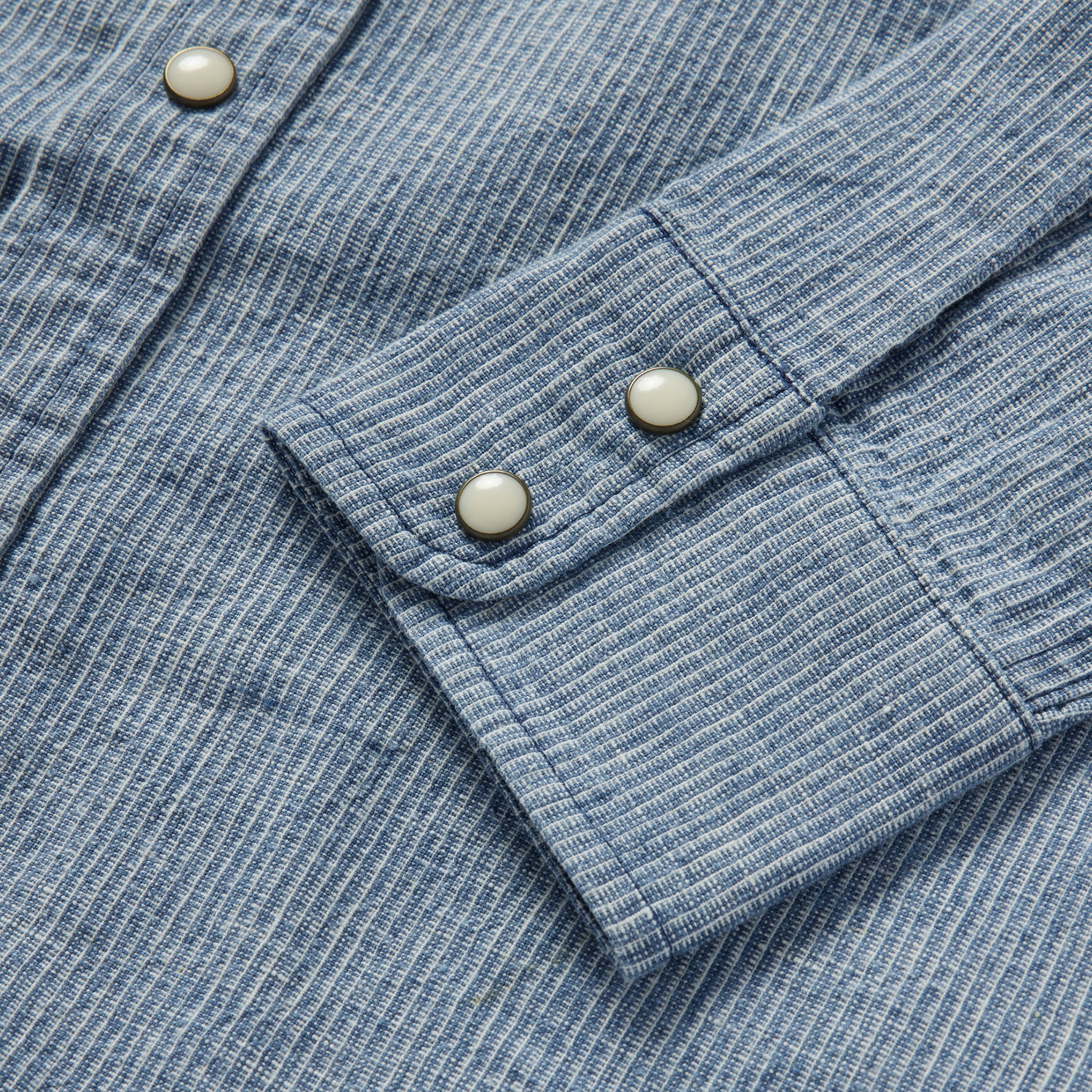 The Western Shirt in Indigo Stripe - Image 6