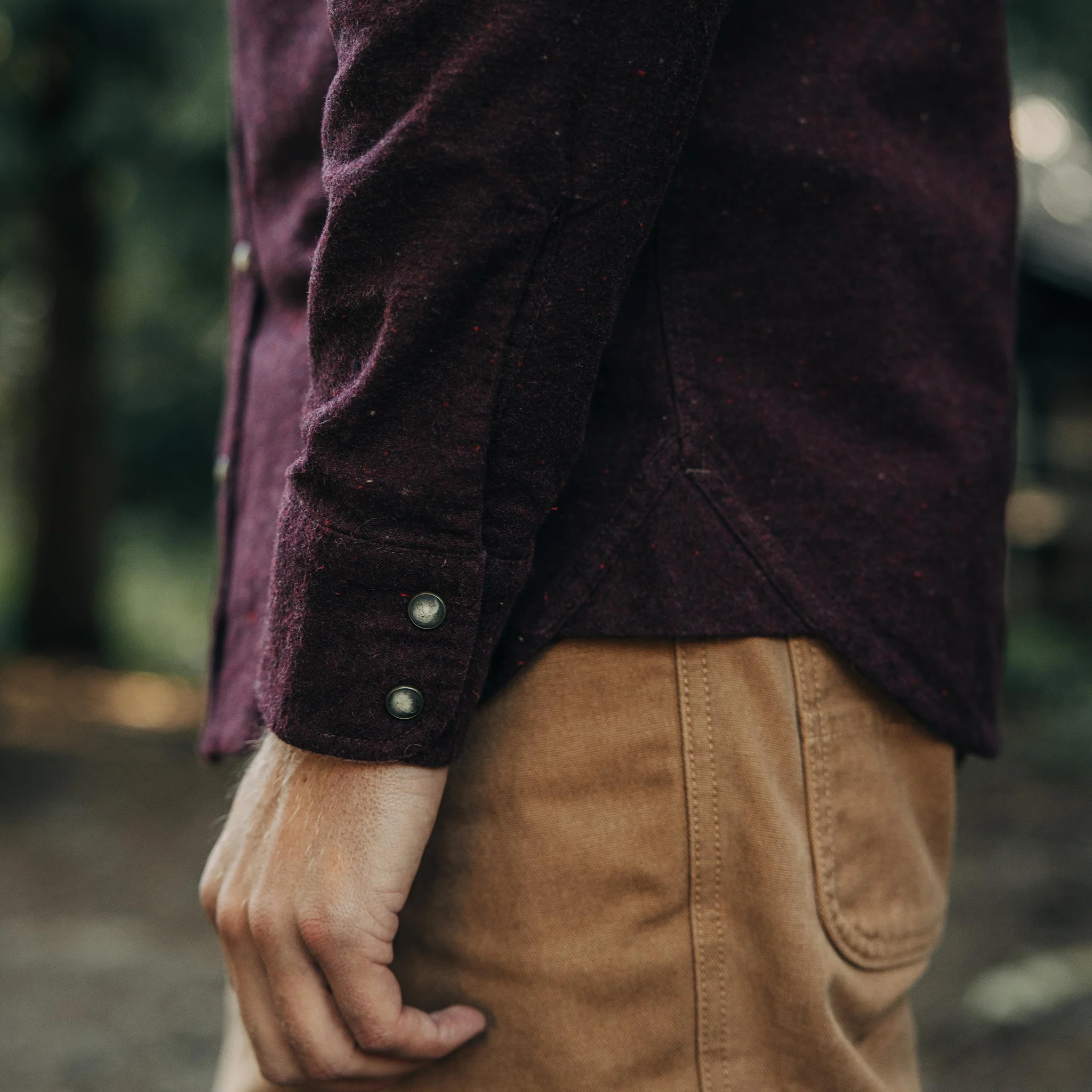 The Western Shirt in Nutmeg Donegal - Image 3