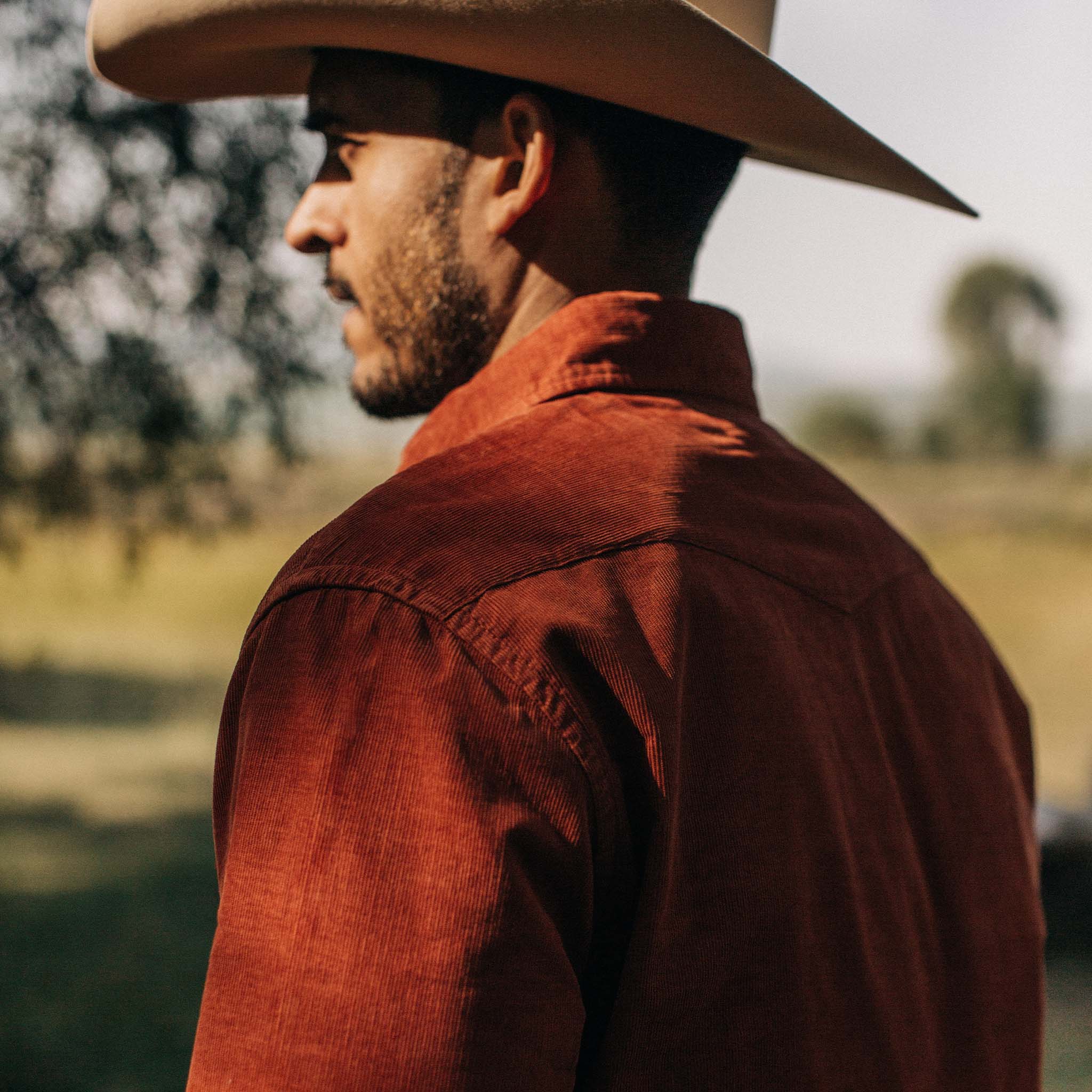 The Western Shirt in Rust Pincord - Image 5