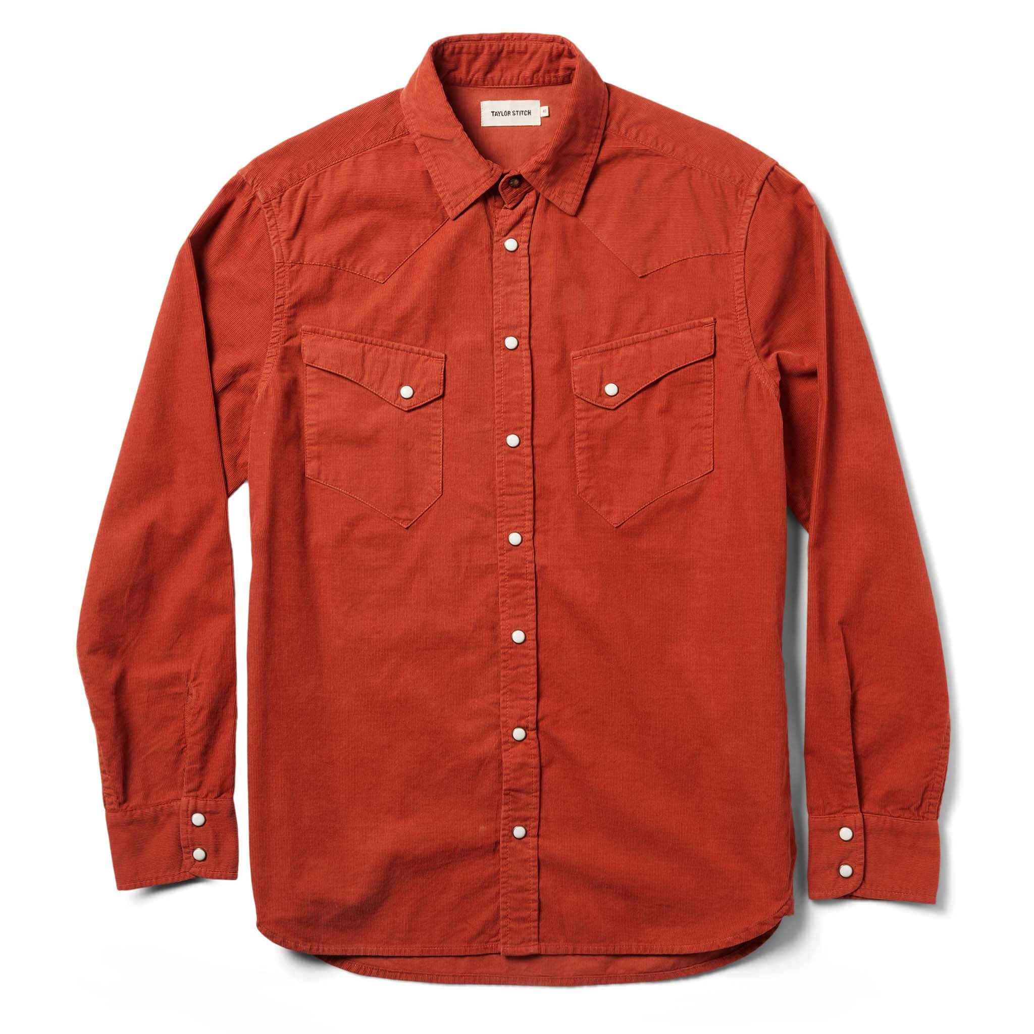 The Western Shirt in Rust Pincord - Image 9