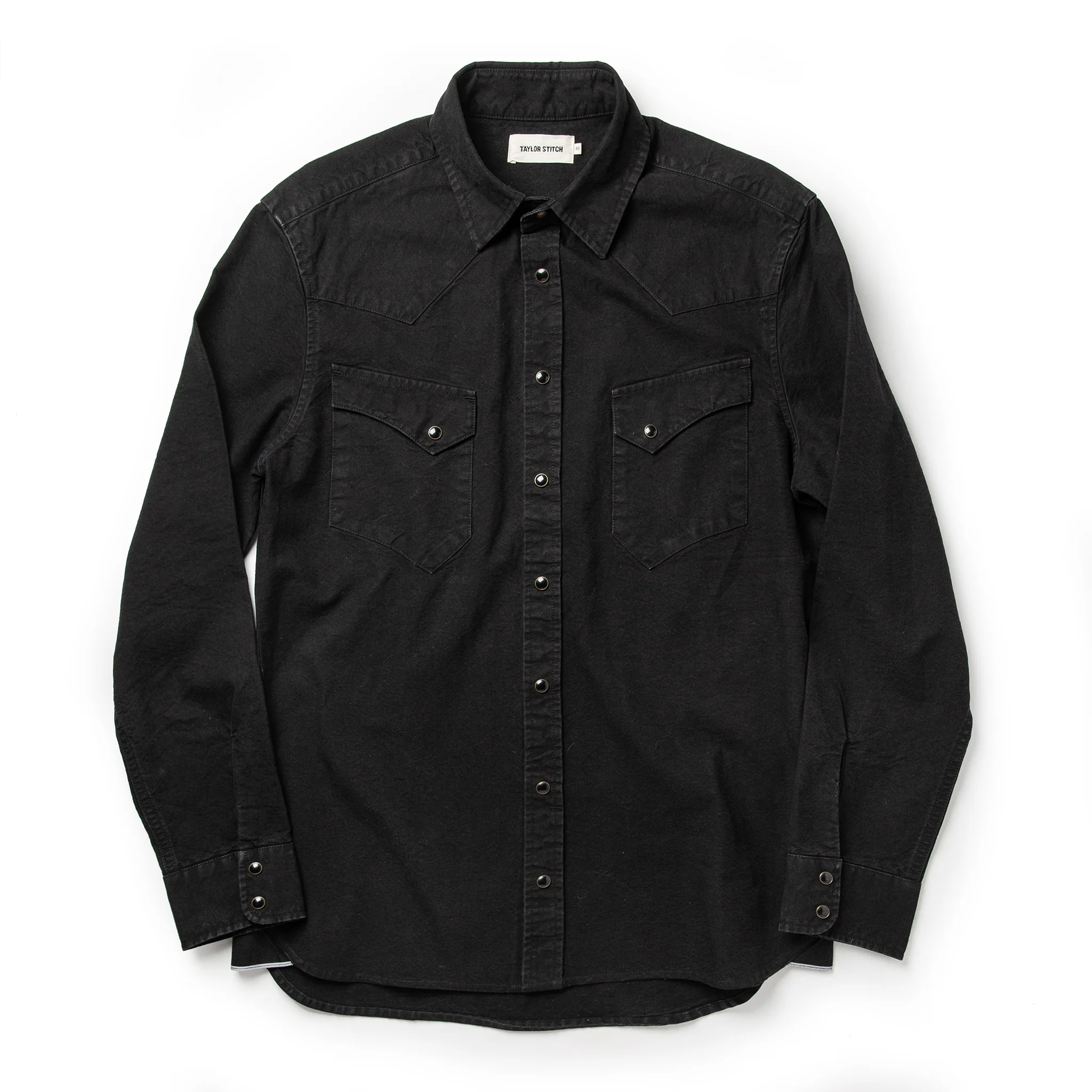 The Western Shirt in Washed Black Selvage Chambray - Image 10