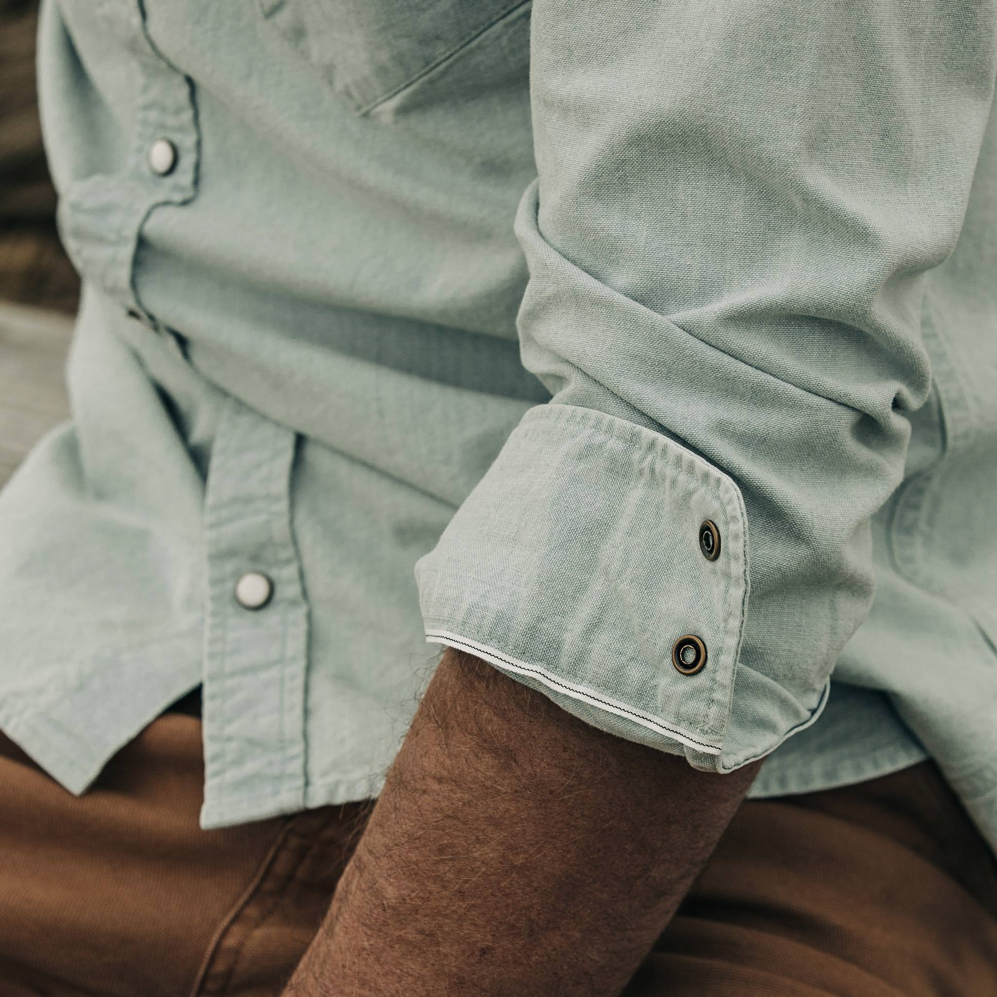 The Western Shirt in Washed Selvage Chambray - Image 5