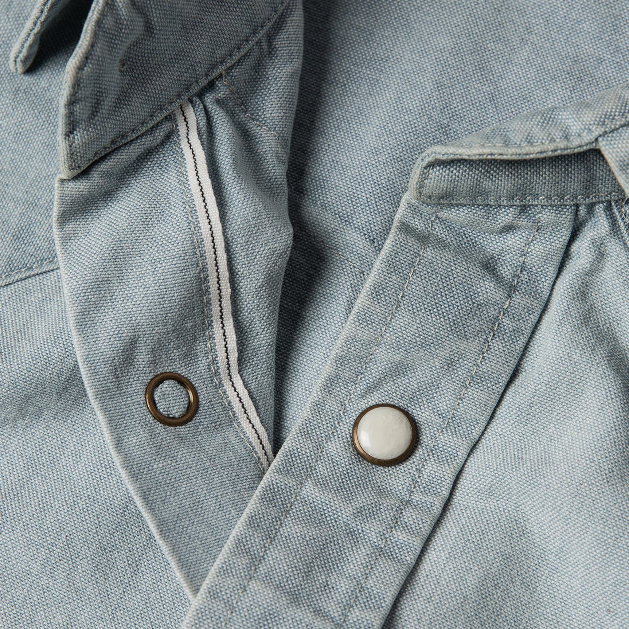 The Western Shirt in Washed Selvage Chambray - Image 8