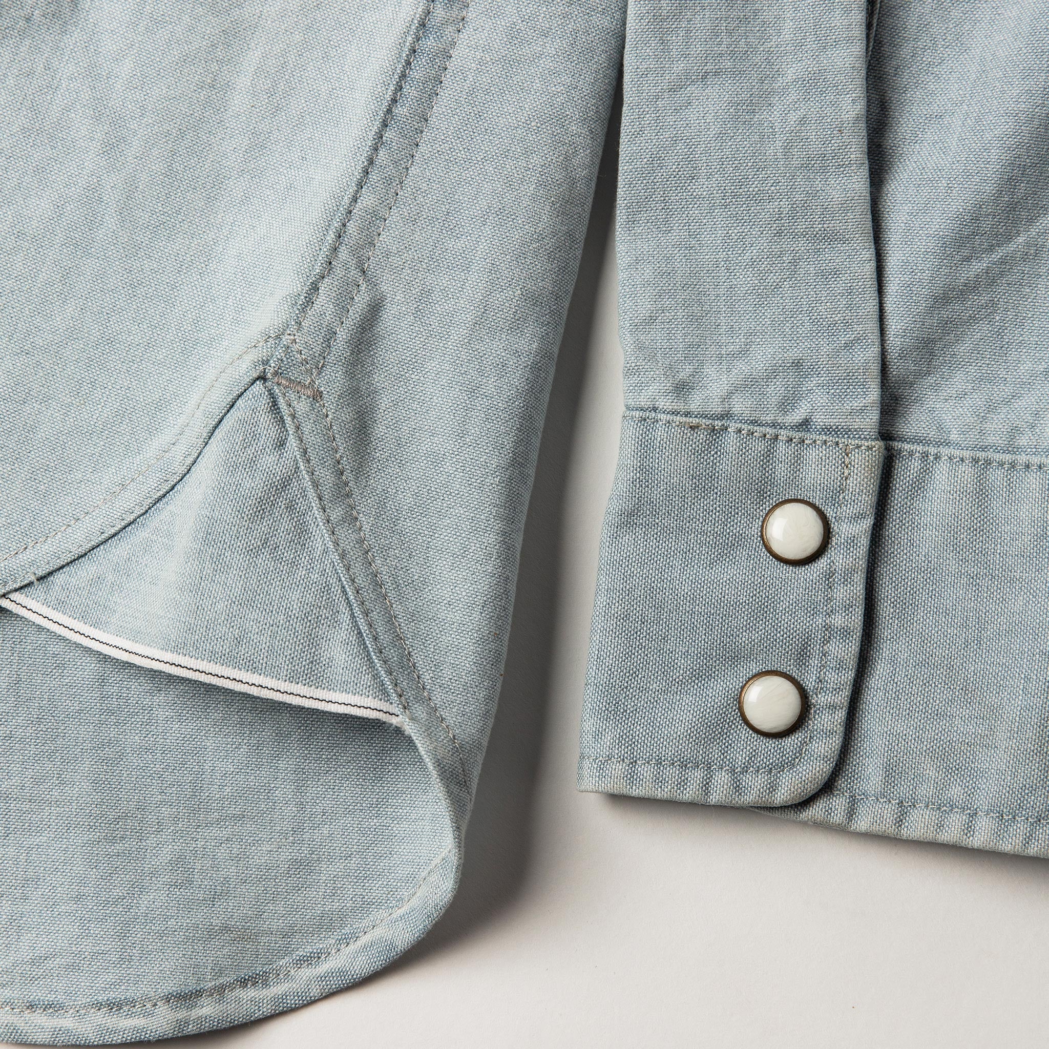 The Western Shirt in Washed Selvage Chambray - Image 9