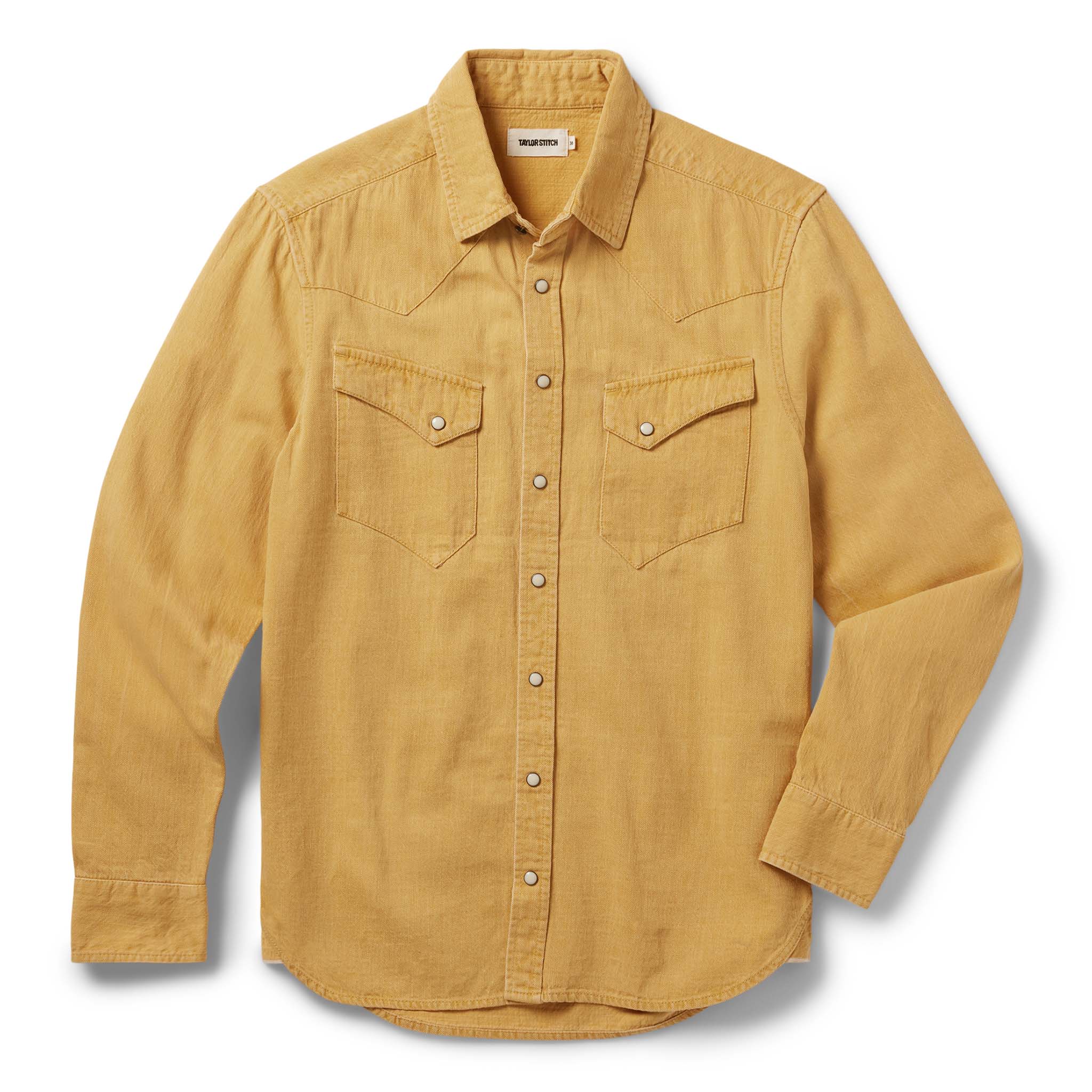 The Western Shirt in Wheat Selvage Denim - Image 8