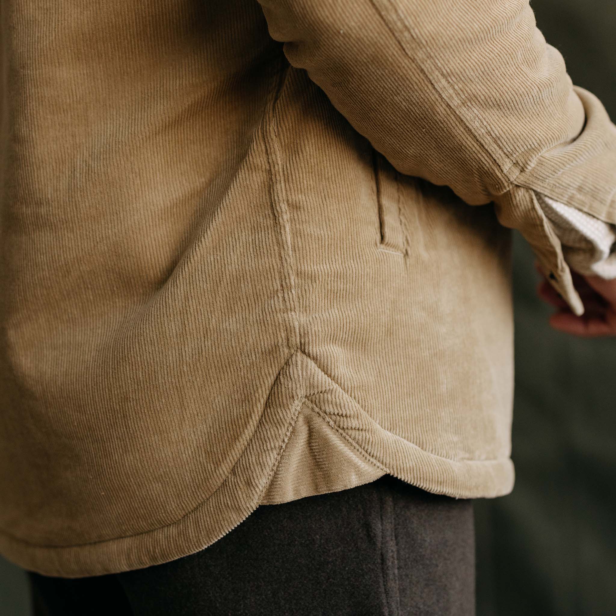 The Western Shirt Jacket in Dark Khaki Corduroy - Image 5