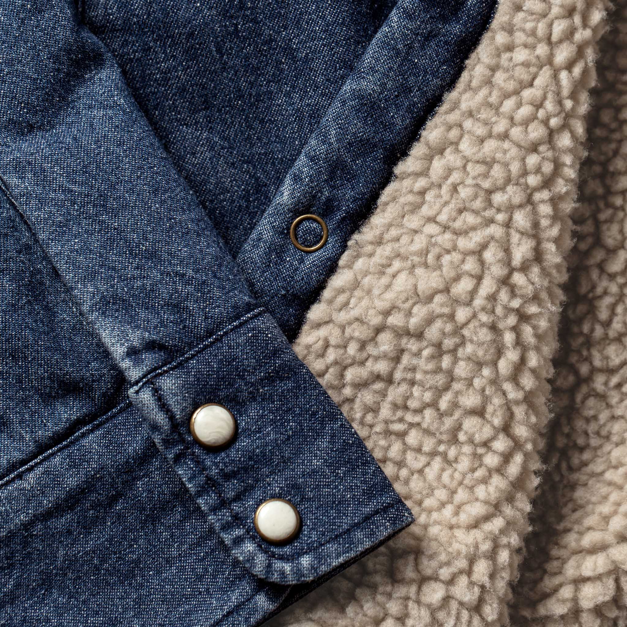 The Western Shirt Jacket in Washed Indigo - Image 7