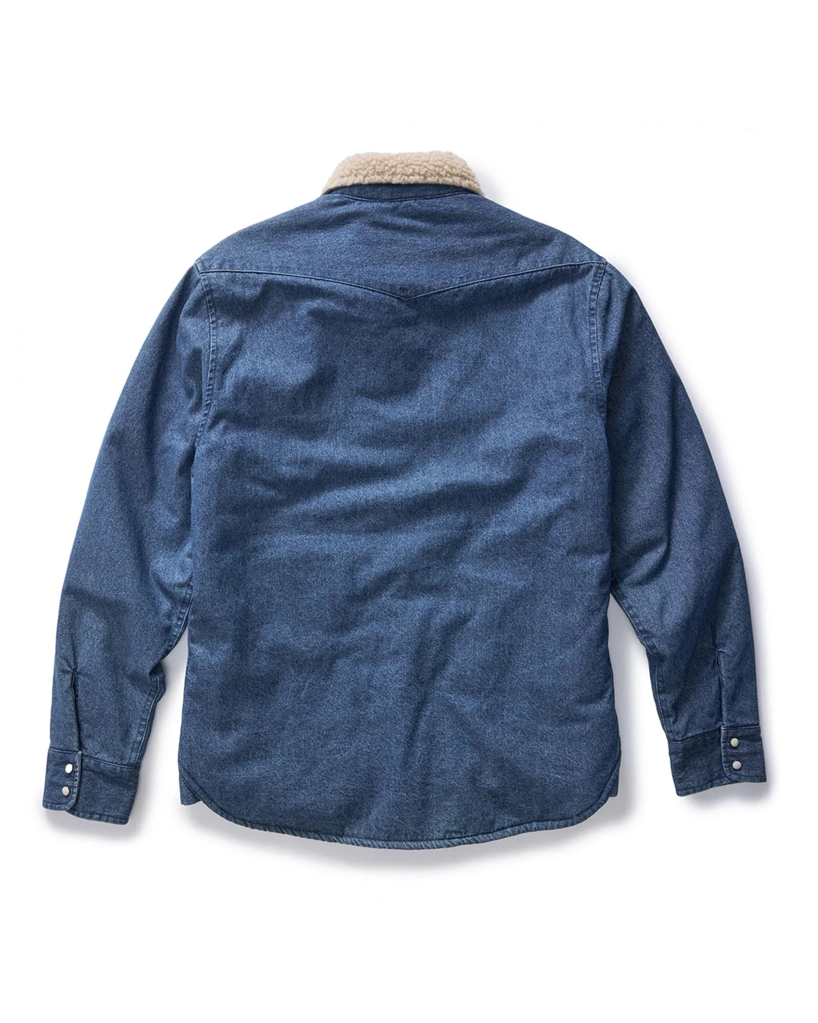 The Western Shirt Jacket in Washed Indigo - Image 9