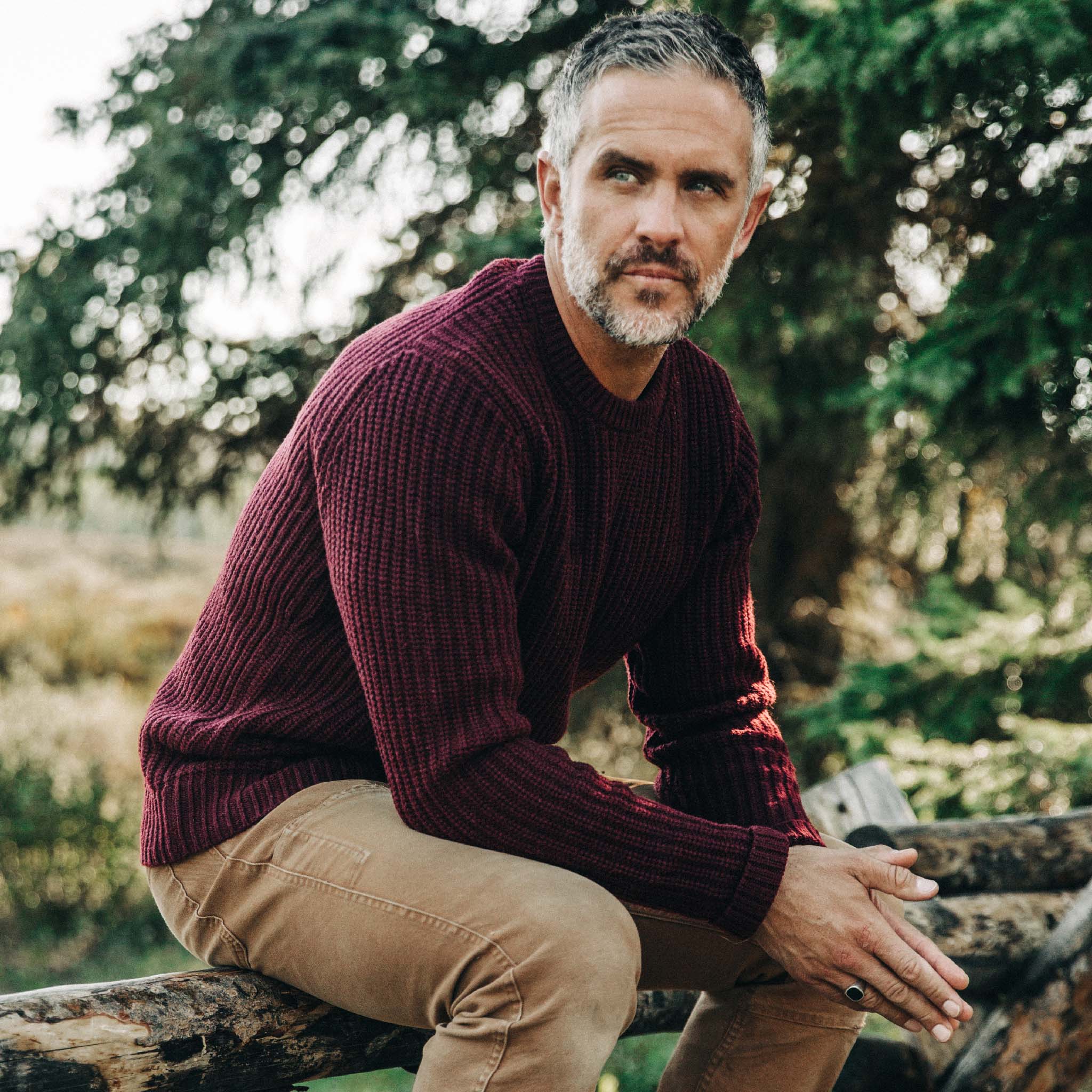 The Wharf Sweater in Burgundy - Image 5
