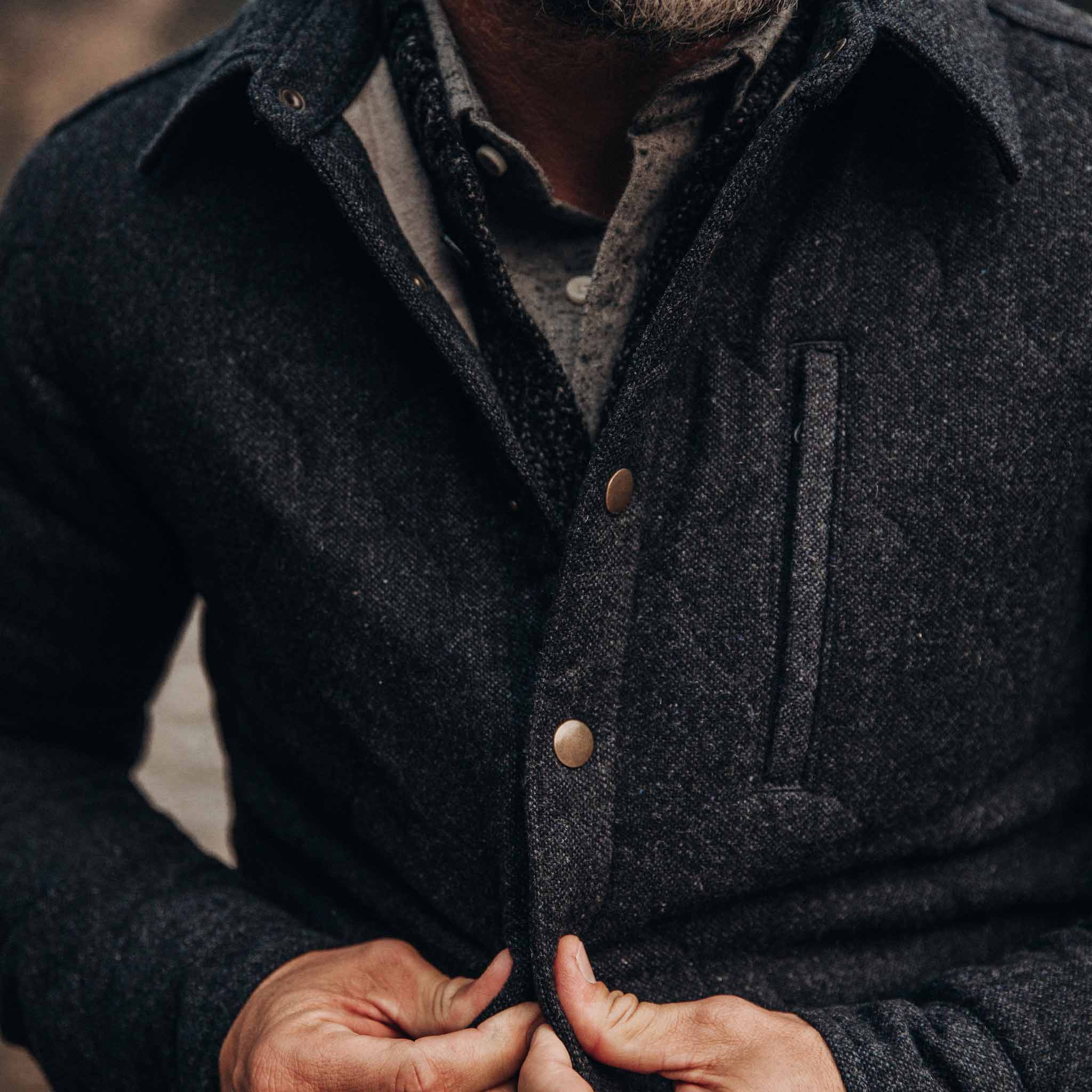 The Wilton Jacket in Navy Birdseye Wool - Image 3
