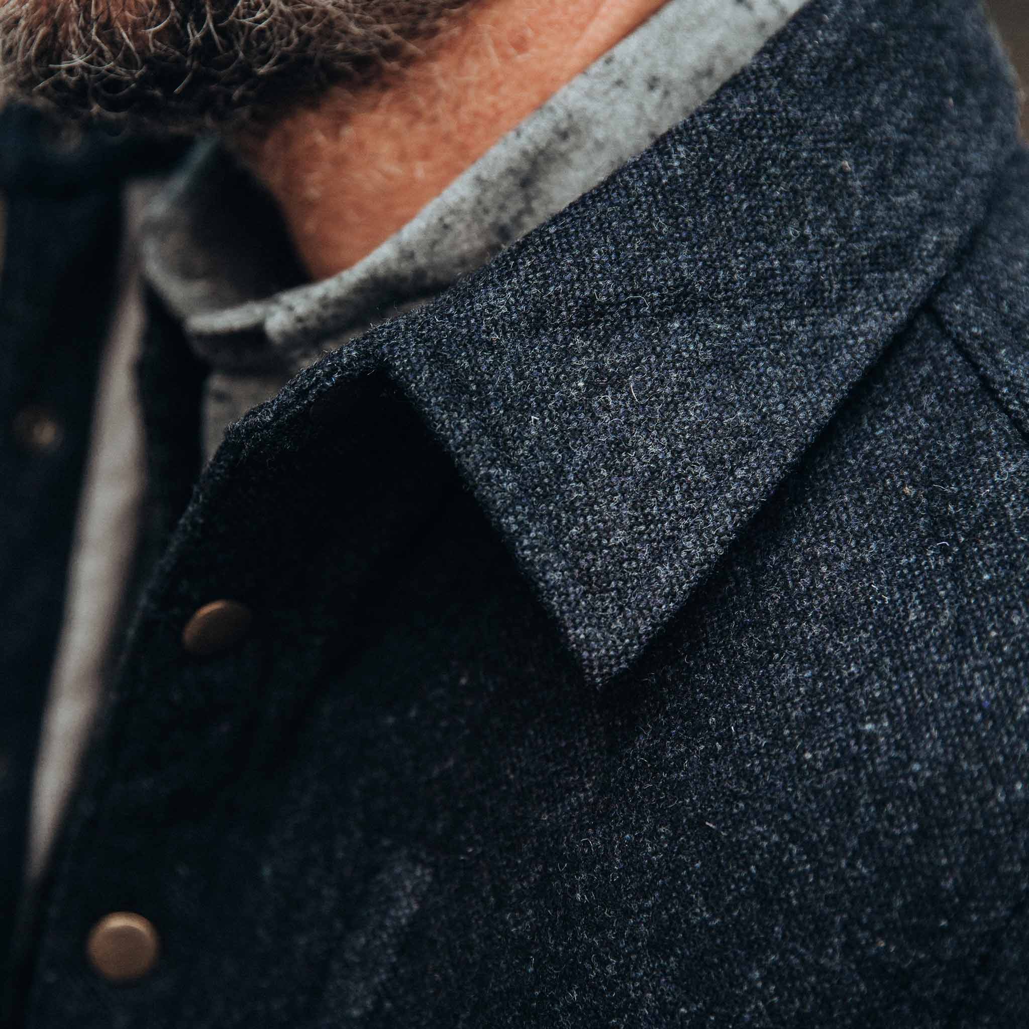 The Wilton Jacket in Navy Birdseye Wool - Image 4