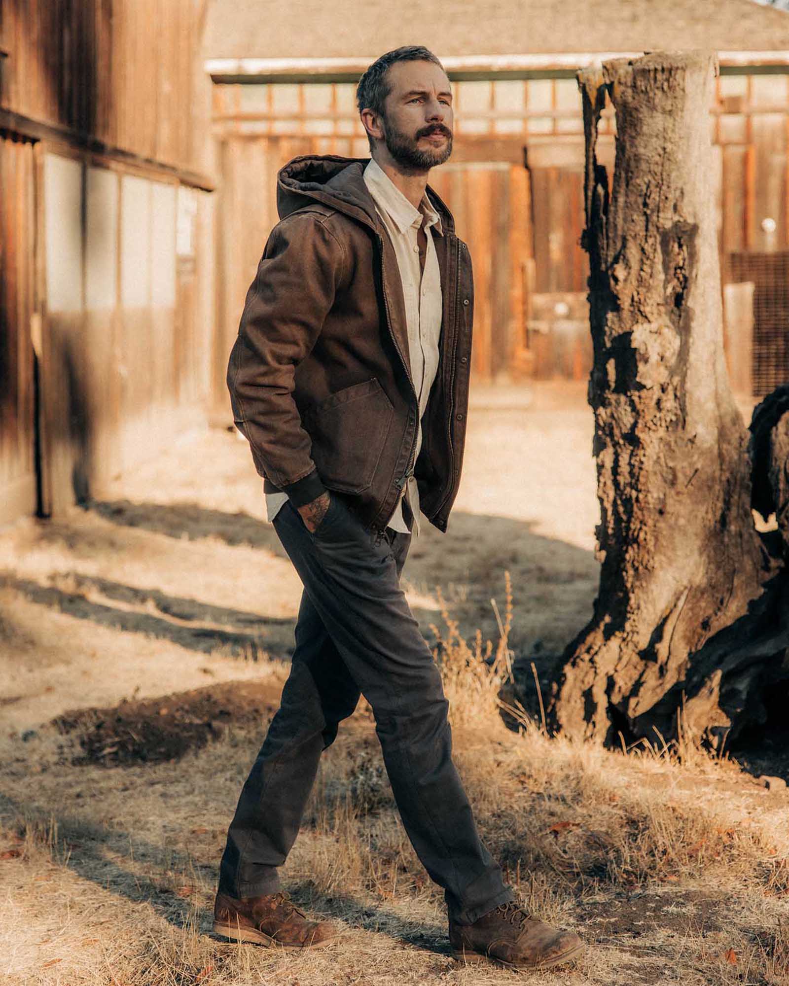 The Workhorse Hoodie in Aged Penny Chipped Canvas - Image 4