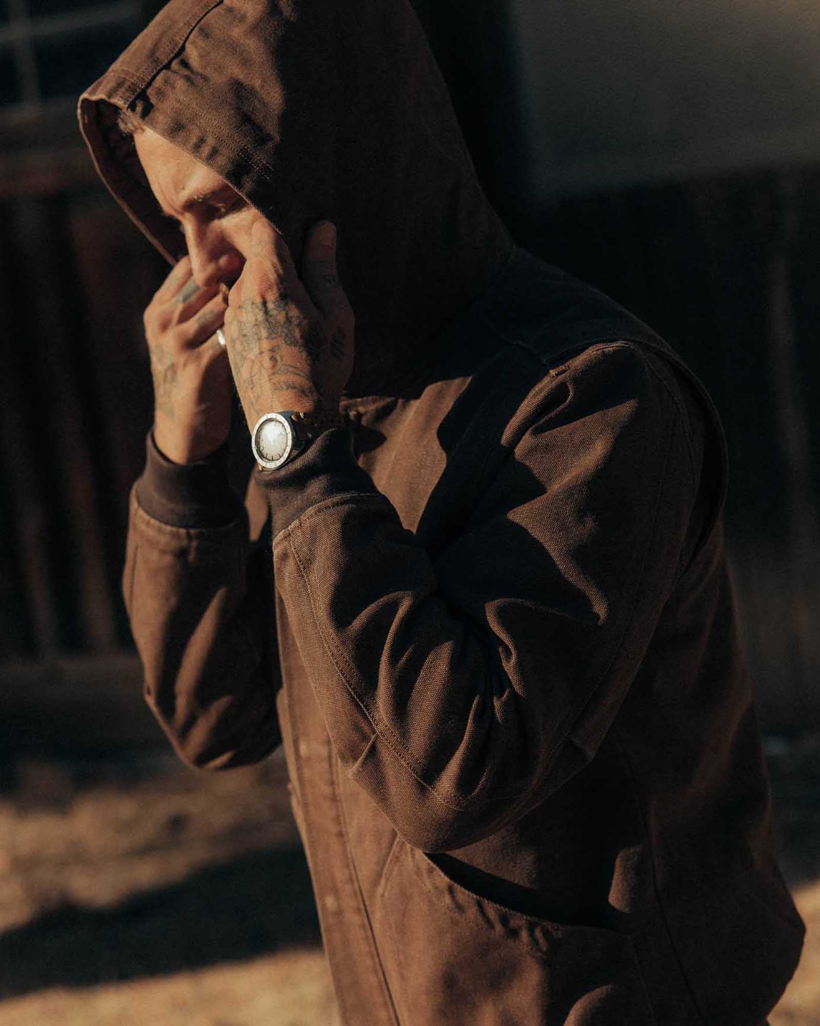 The Workhorse Hoodie in Aged Penny Chipped Canvas - Image 5