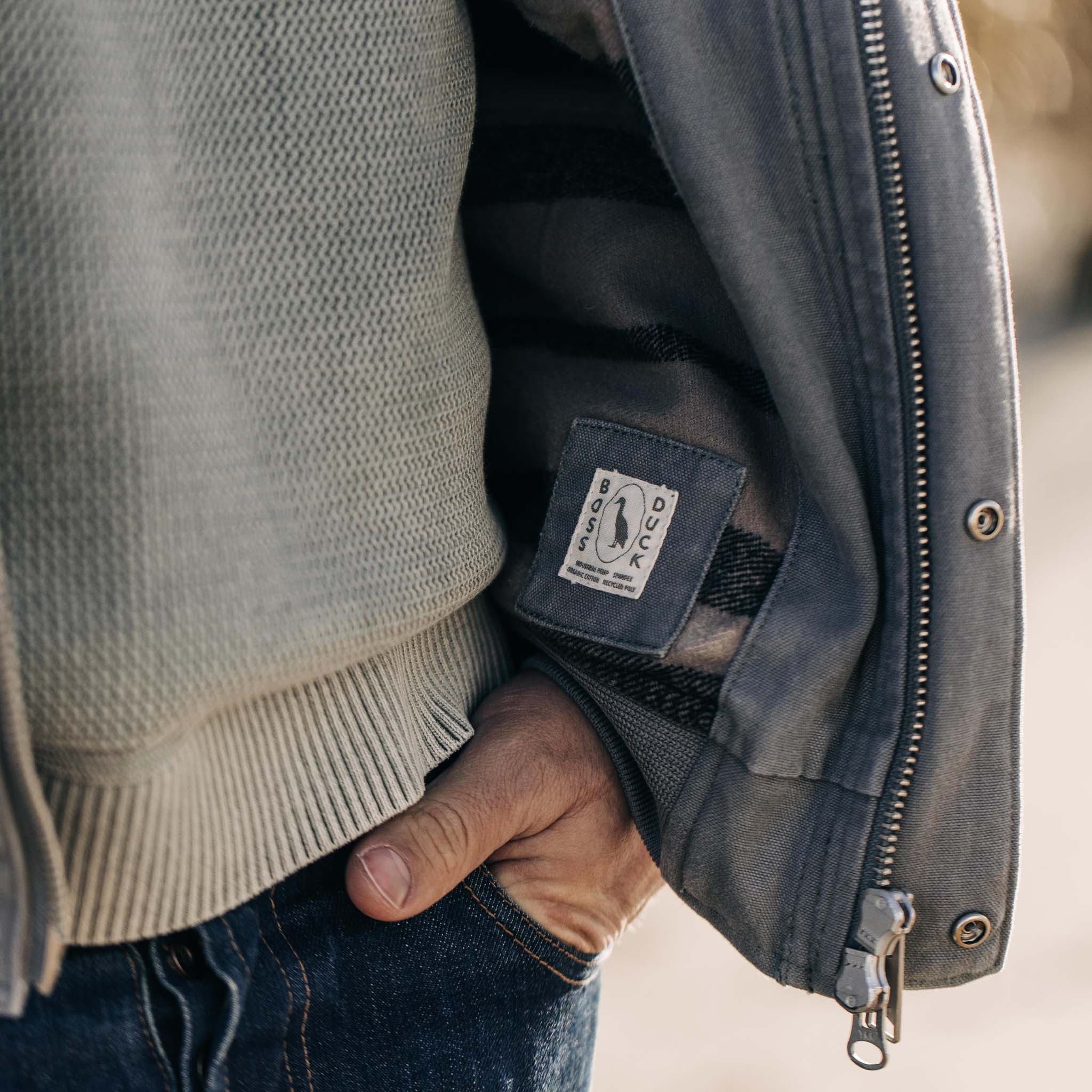 The Workhorse Hoodie in Gravel Boss Duck - Image 4