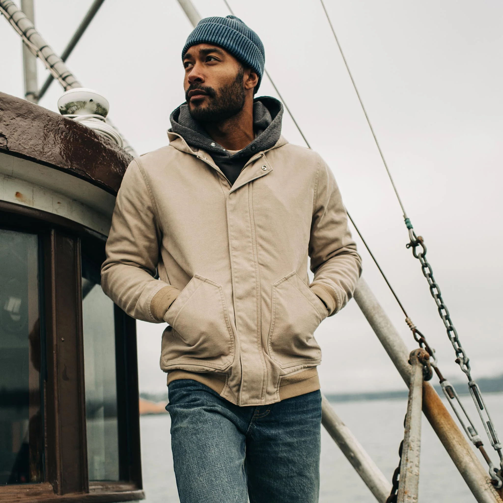 The Workhorse Hoodie in Sand Boss Duck - Image 2