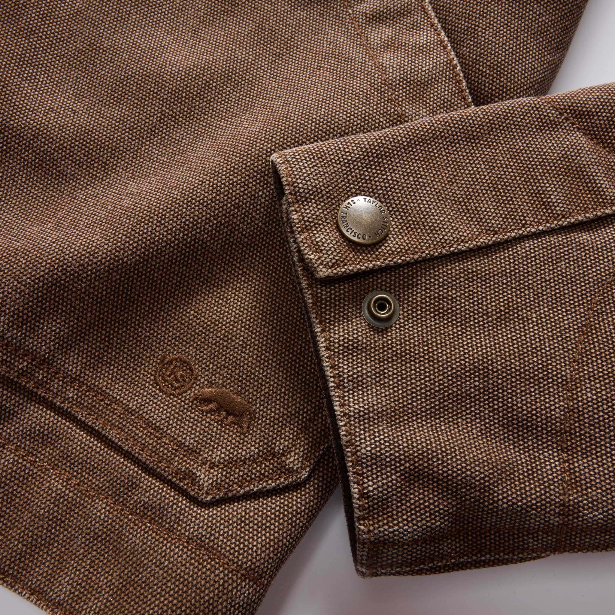 The Workhorse Jacket in Aged Penny Chipped Canvas - Image 9