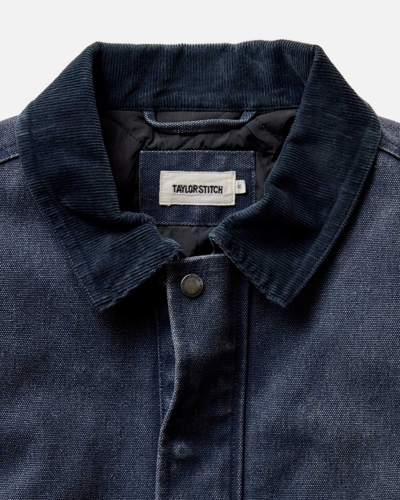 The Workhorse Jacket in Navy Chipped Canvas - Image 4