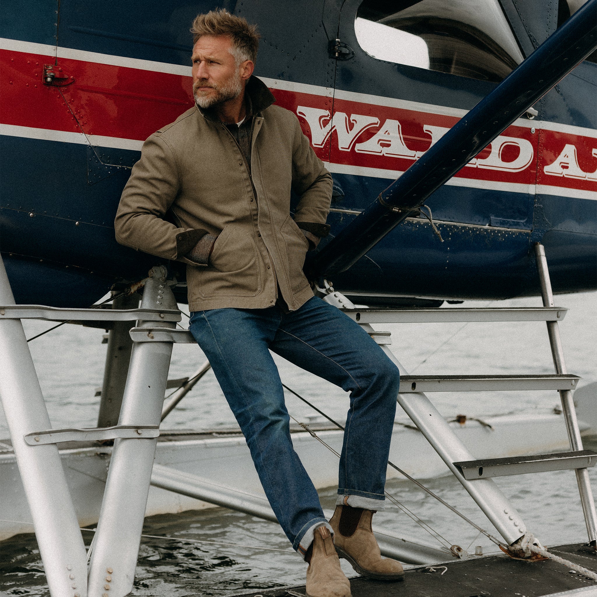 The Workhorse Jacket in Stone Chipped Canvas - Image 4
