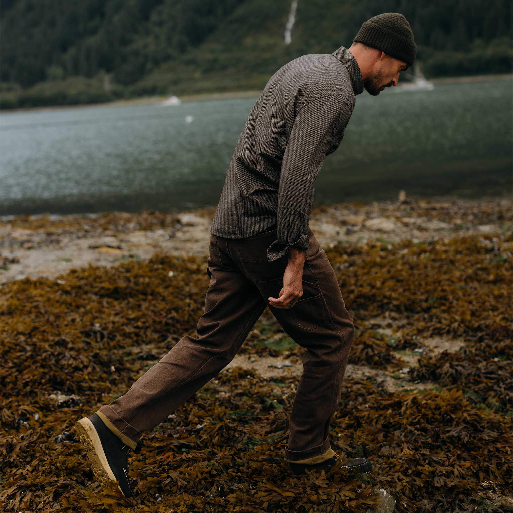 The Workhorse Pant in Aged Penny Chipped Canvas - Image 4