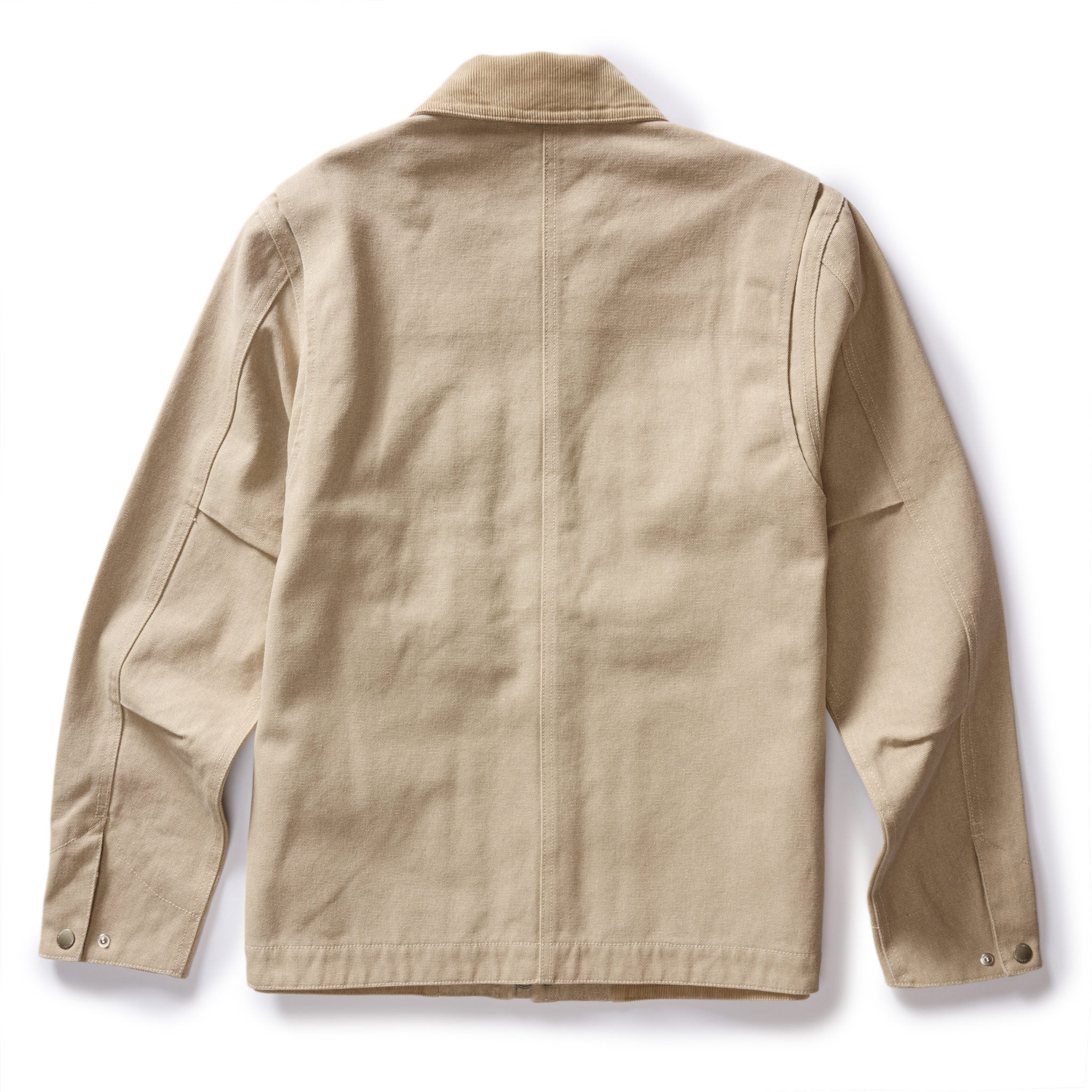 The Workhorse Utility Jacket in Light Khaki Chipped Canvas - Image 6