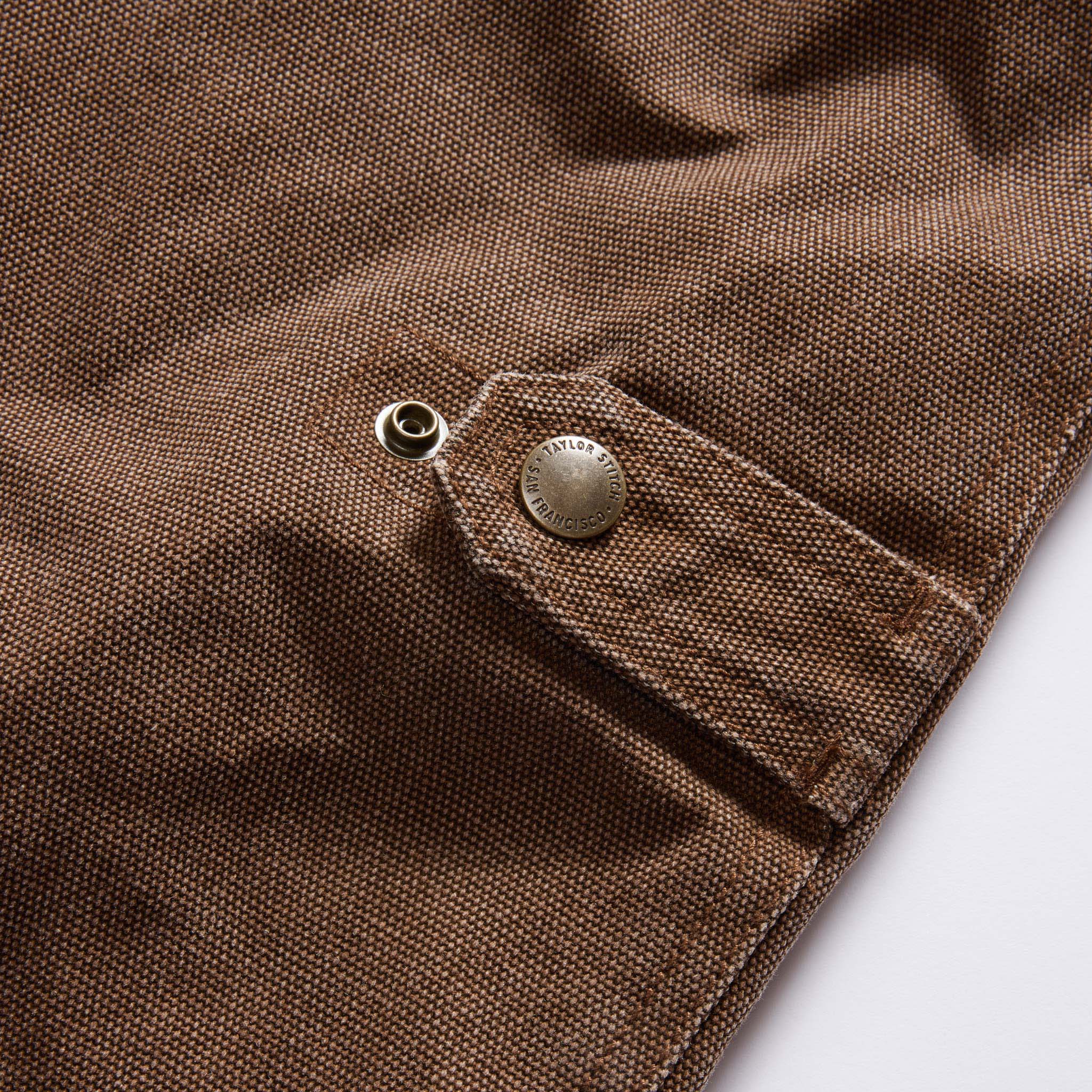 The Workhorse Vest in Aged Penny Chipped Canvas - Image 6