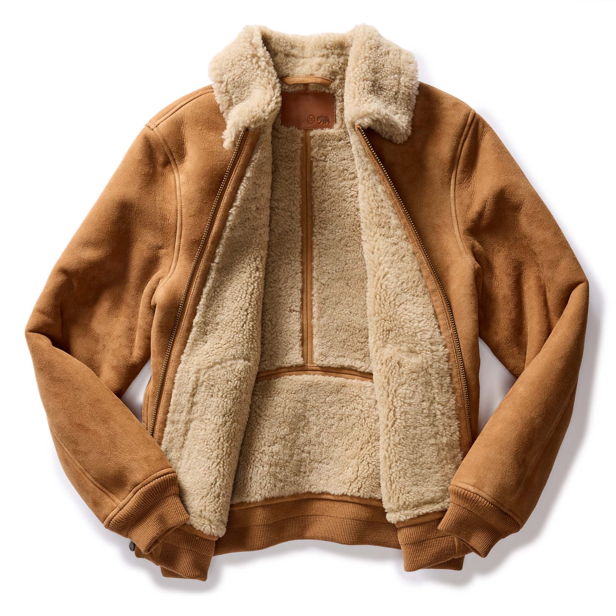 The Wright Jacket in Camel Shearling Leather - Image 7