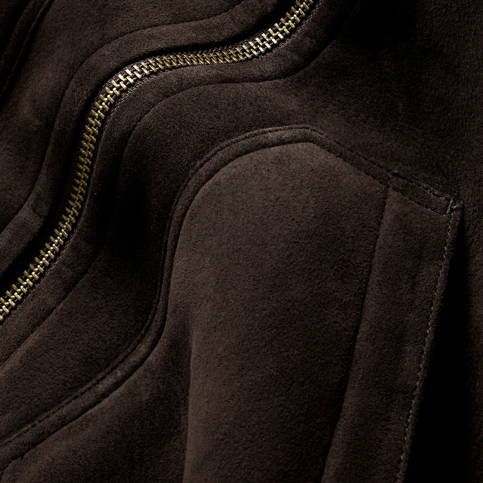 The Wright Jacket in Espresso Shearling - Image 5