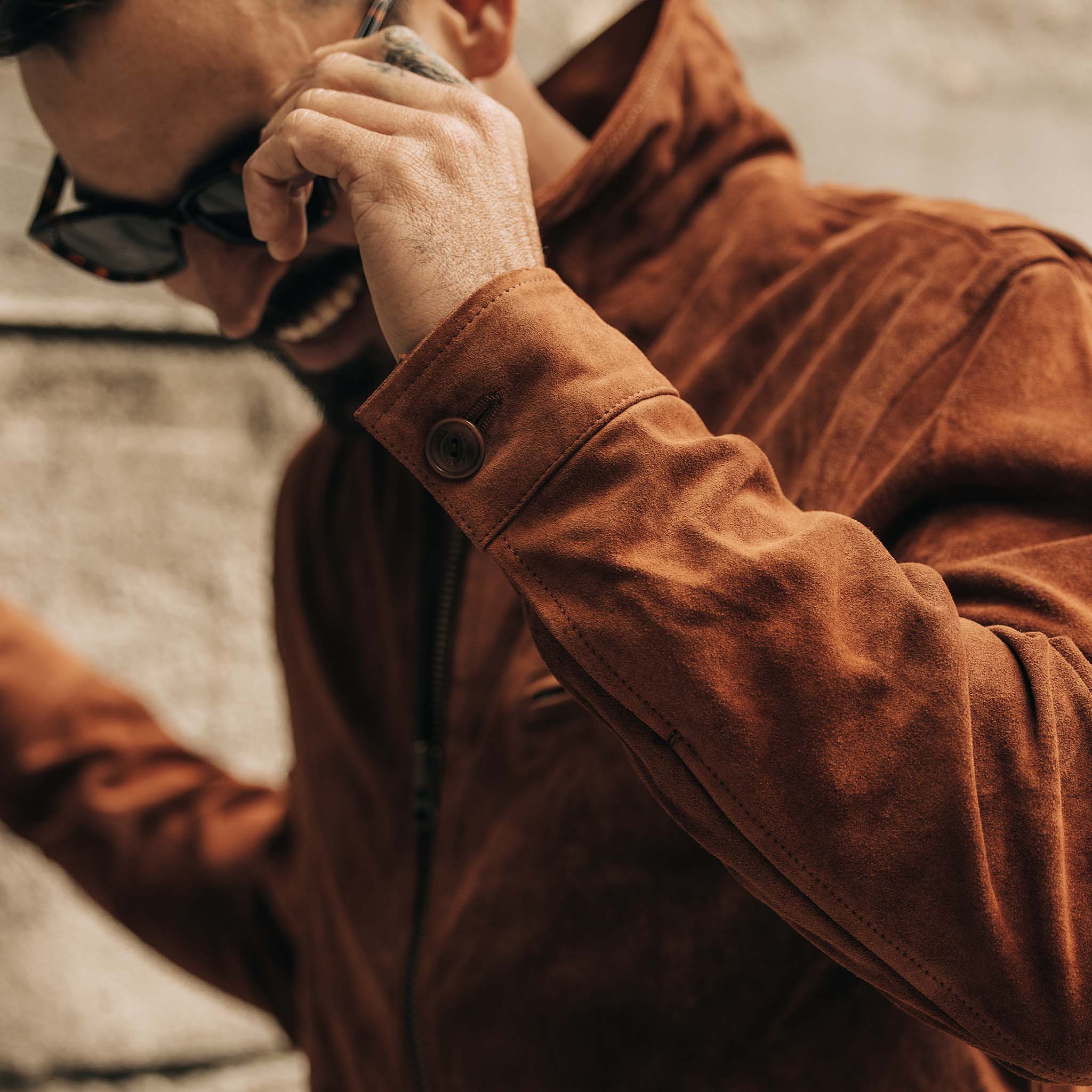 The Wyatt Jacket in Chocolate Suede - Image 4